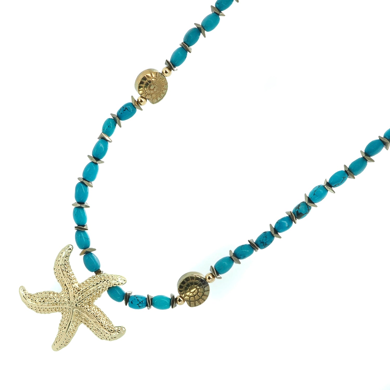 Ocean Spirit Starfish & Turquoise Choker Necklace