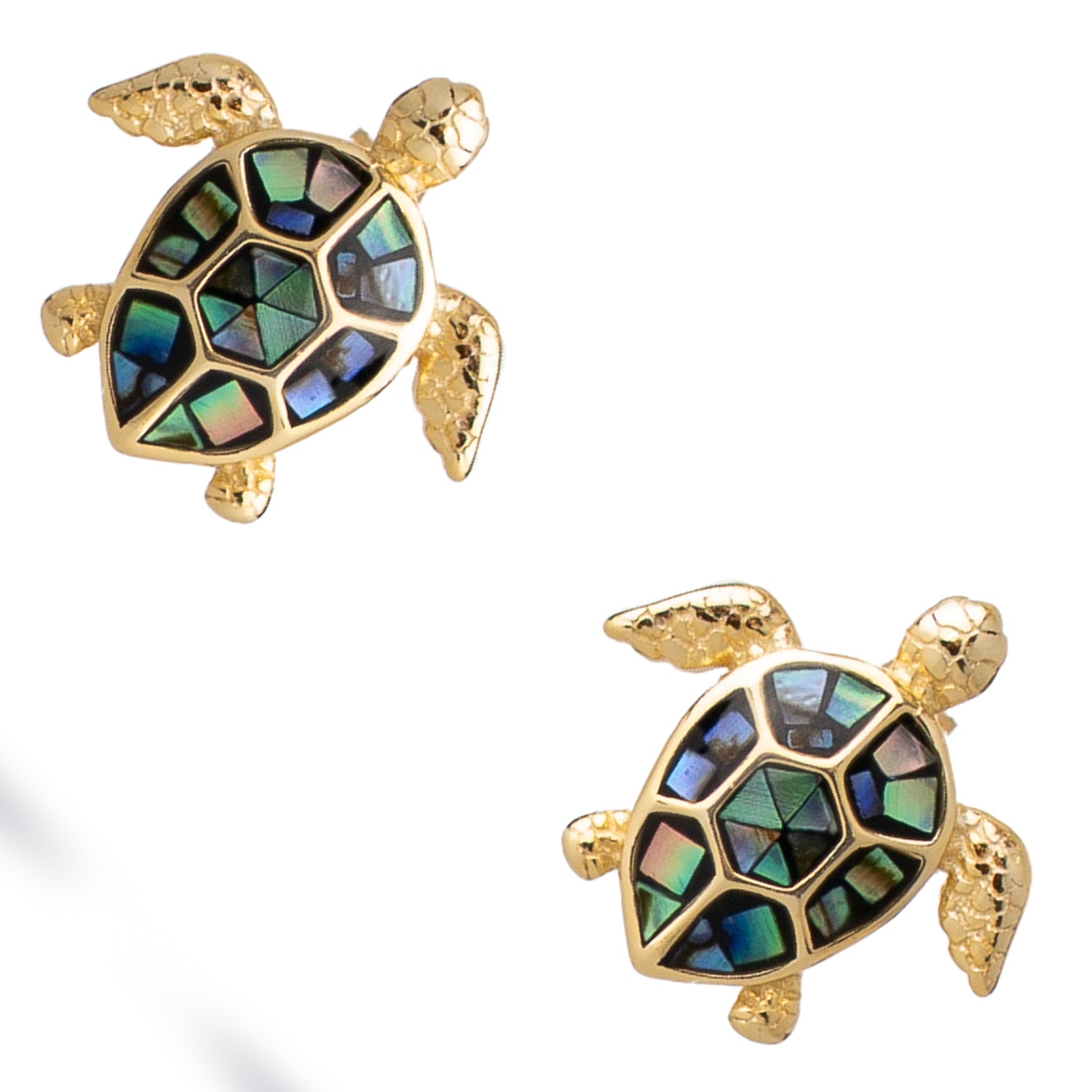 Ocean Spirit Turtle Pearl Stud Earrings