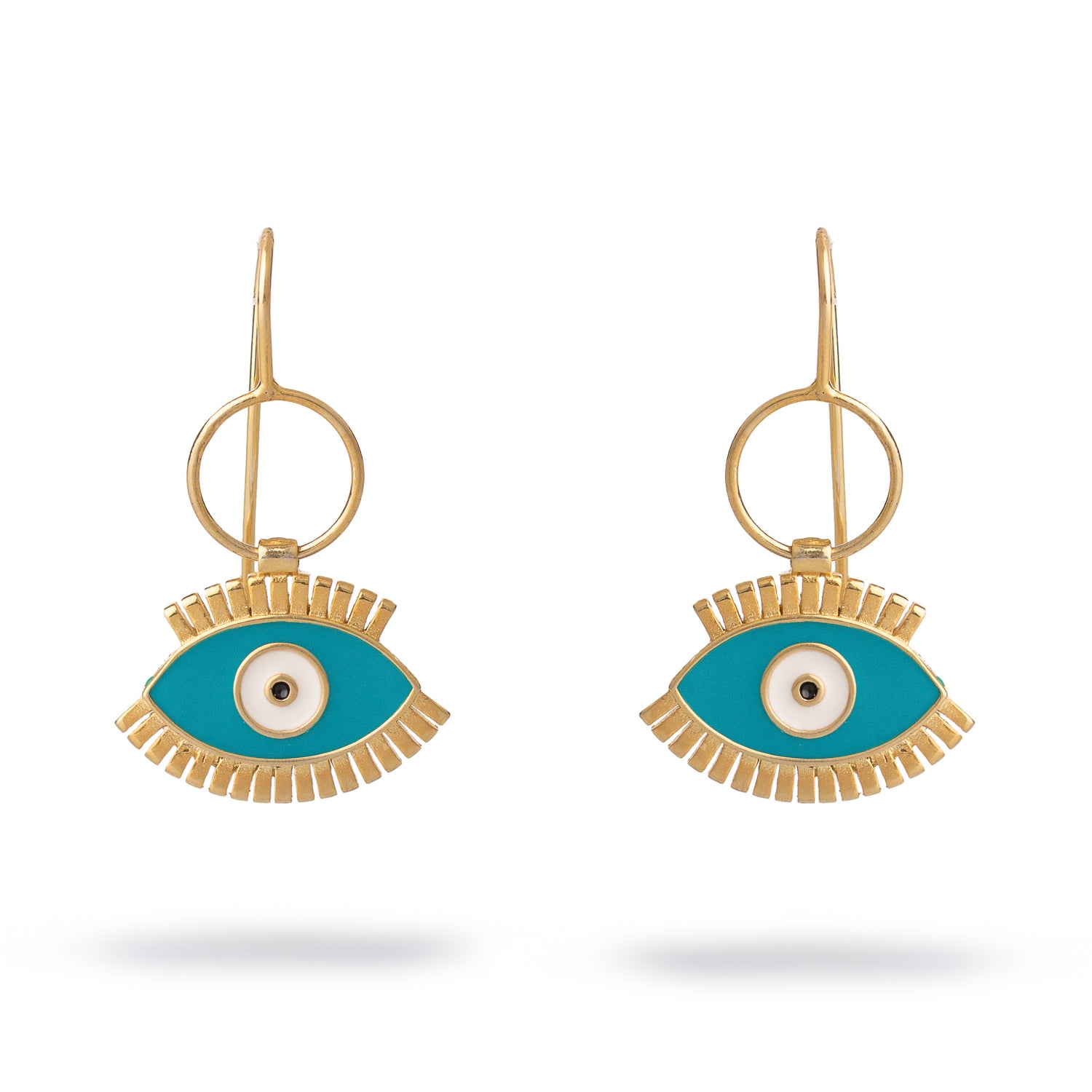 Protective Aura Turquoise Evil Eye Earrings
