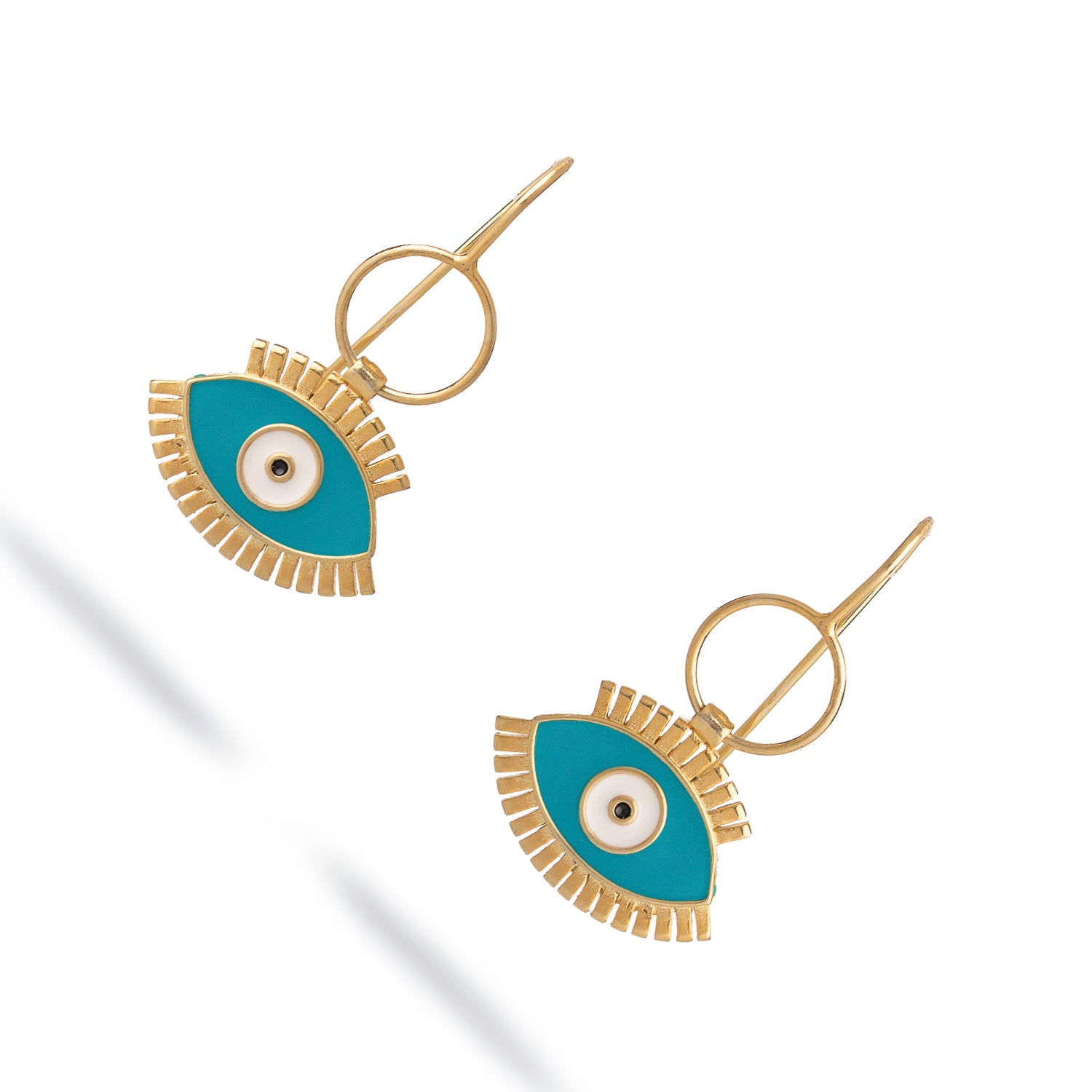 Protective Aura Turquoise Evil Eye Earrings