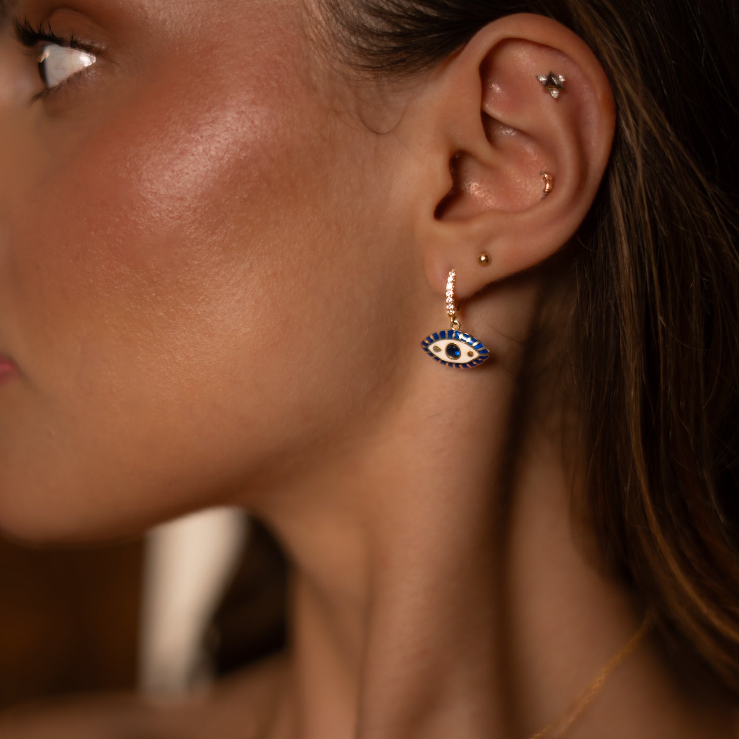 Queen Cleopatra Evil Eye Earrings