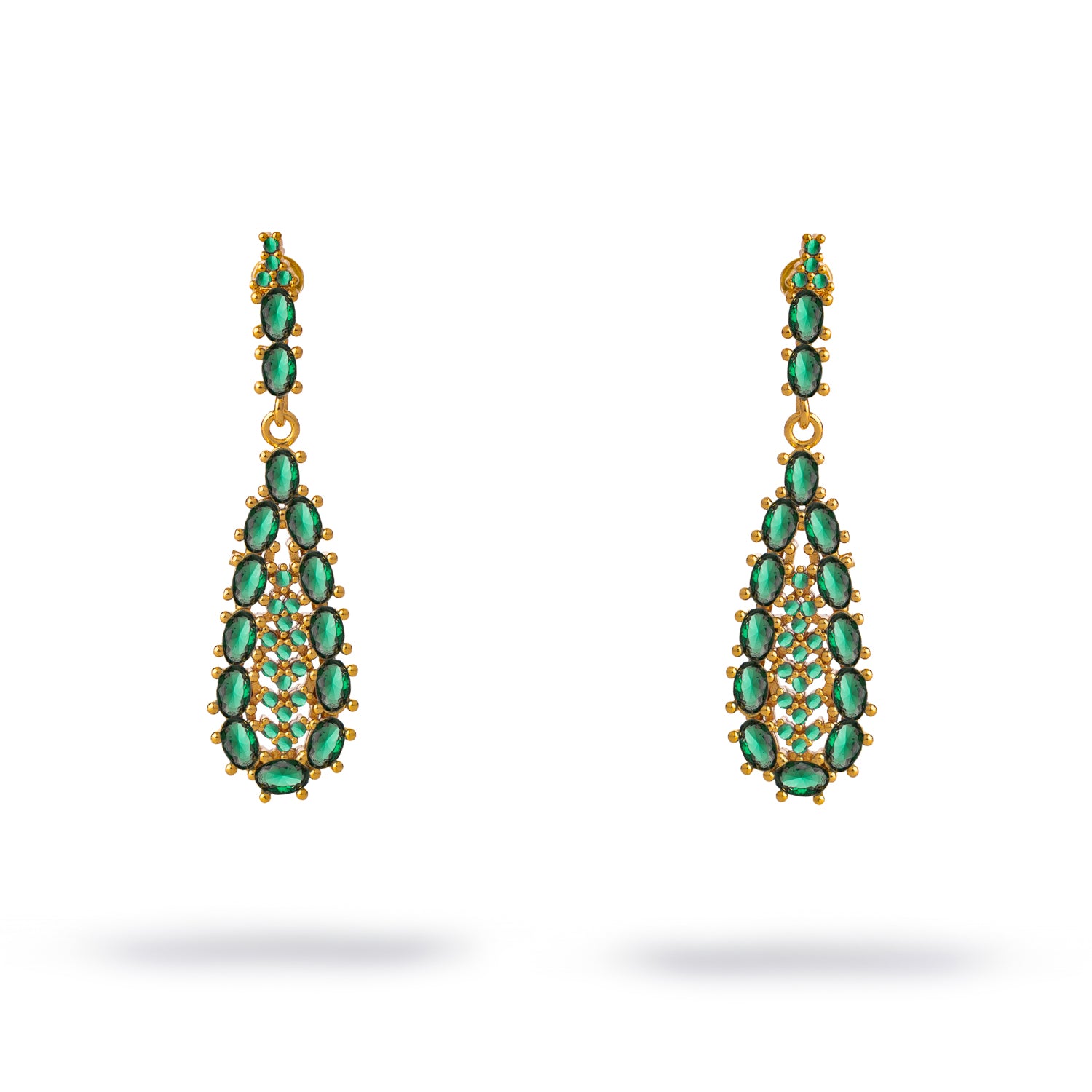 Queen’s Grace Emerald Drop Earrings