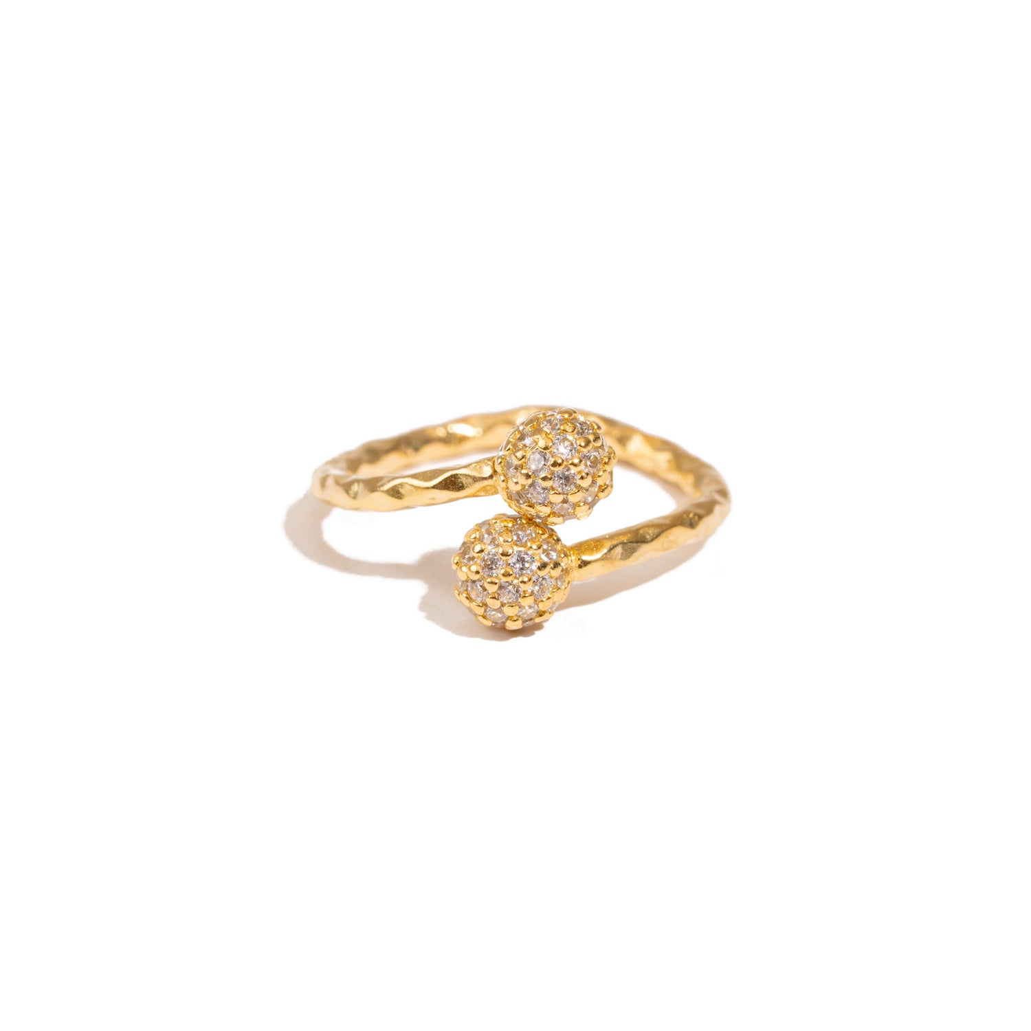 Radiant Majesty Diamond Adjustable Gold Cuff Ring