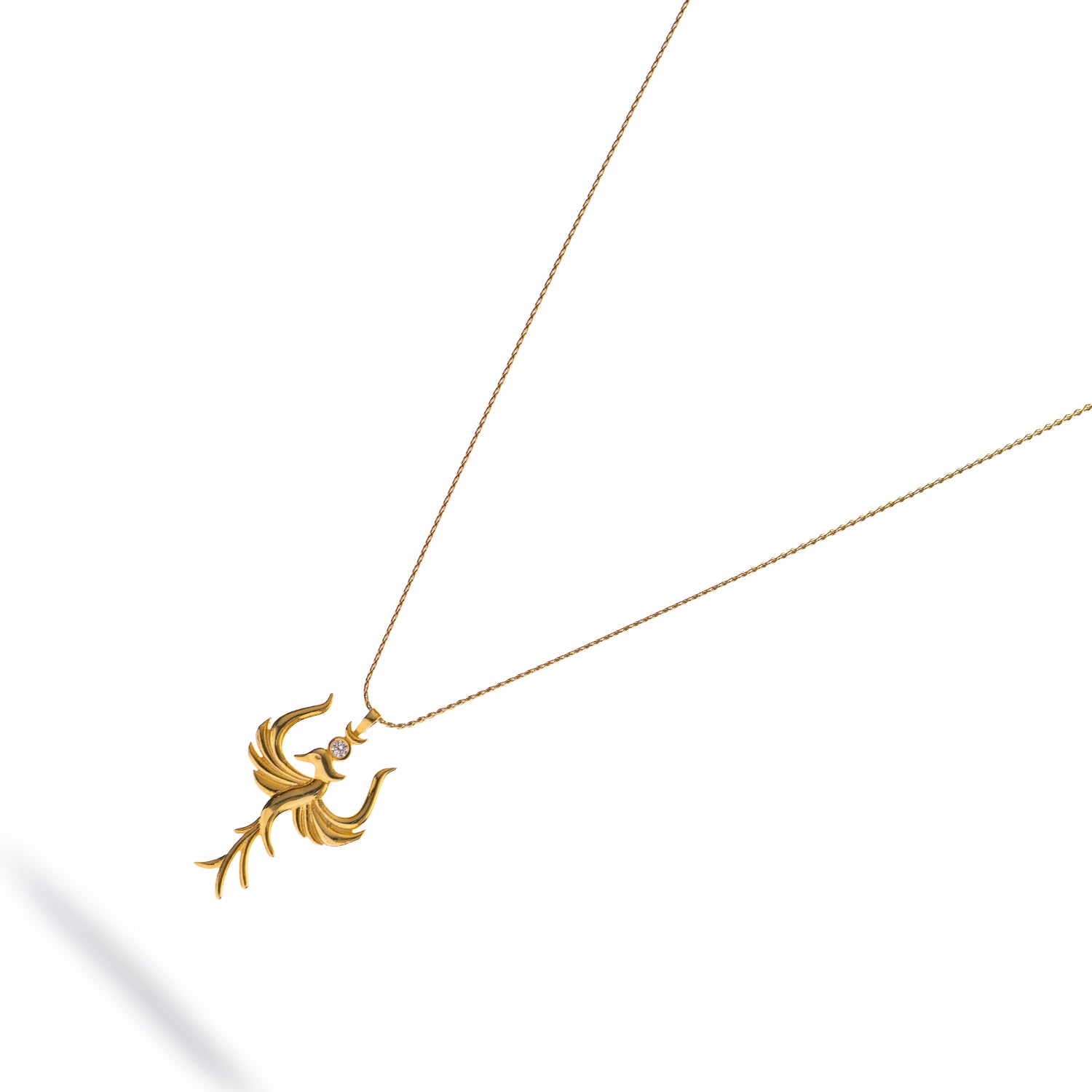 Rising Phoenix Diamond Gold Necklace