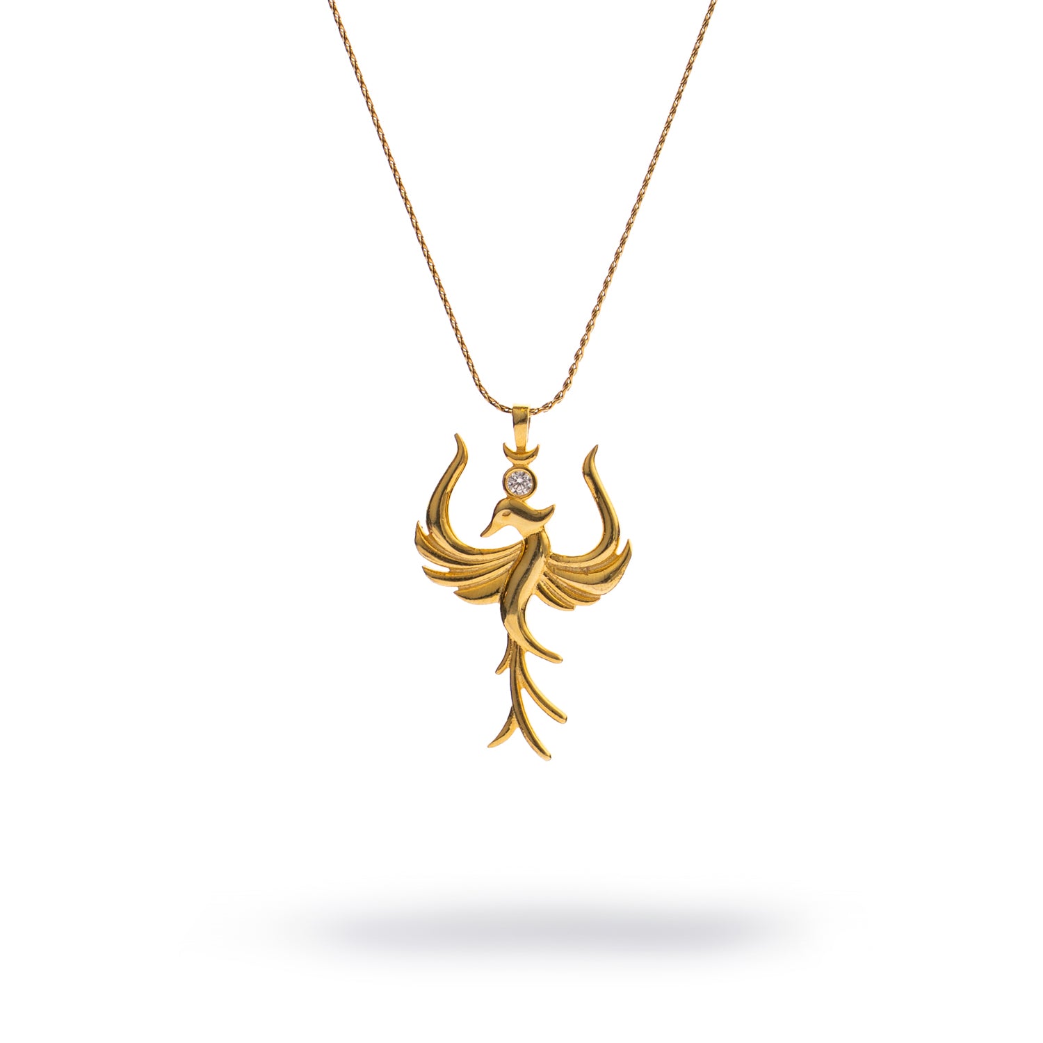 Rising Phoenix Diamond Gold Necklace
