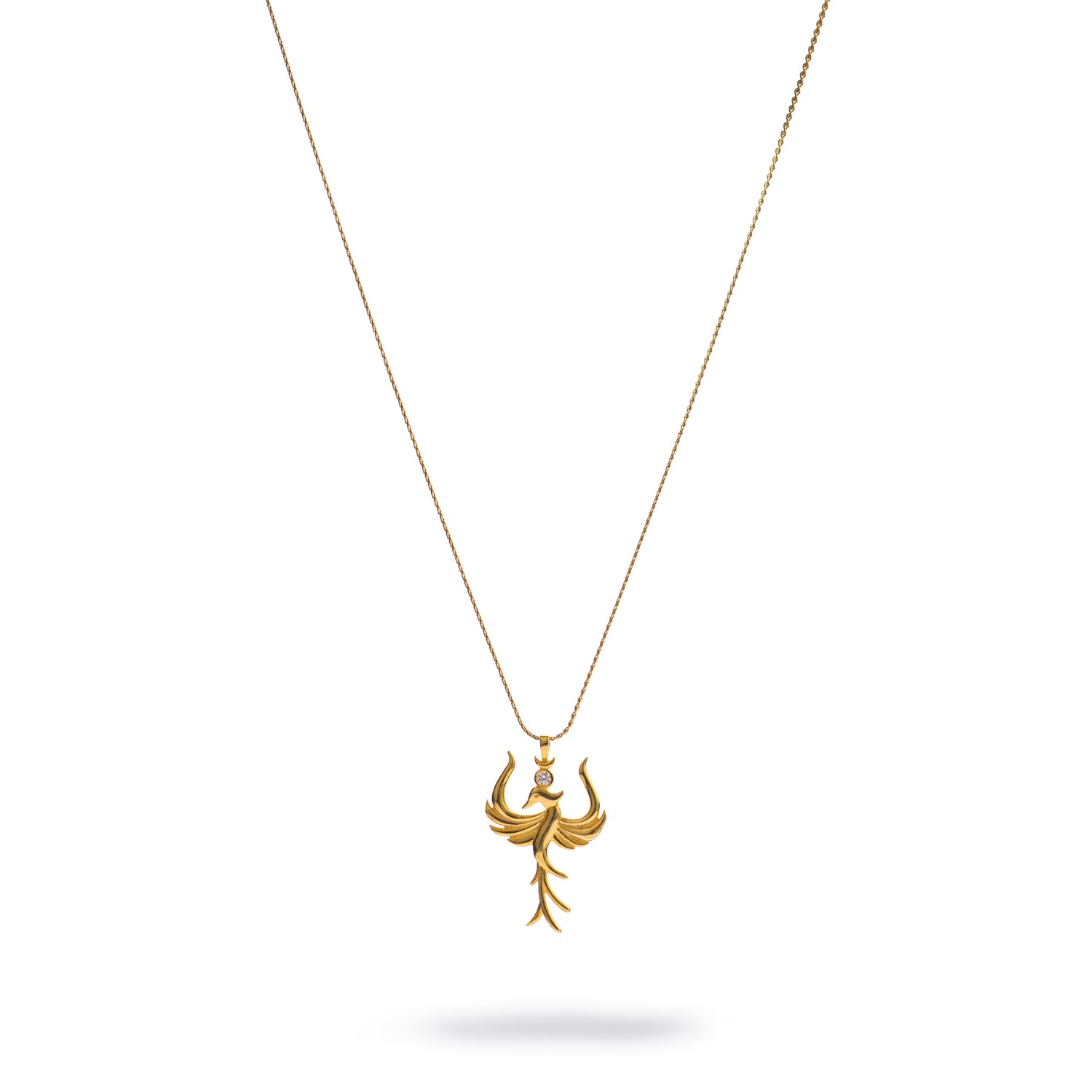 Rising Phoenix Diamond Gold Necklace