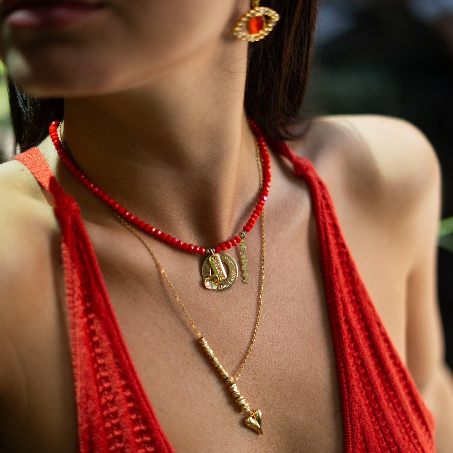 Romantic Golden Heart Harmony Necklace