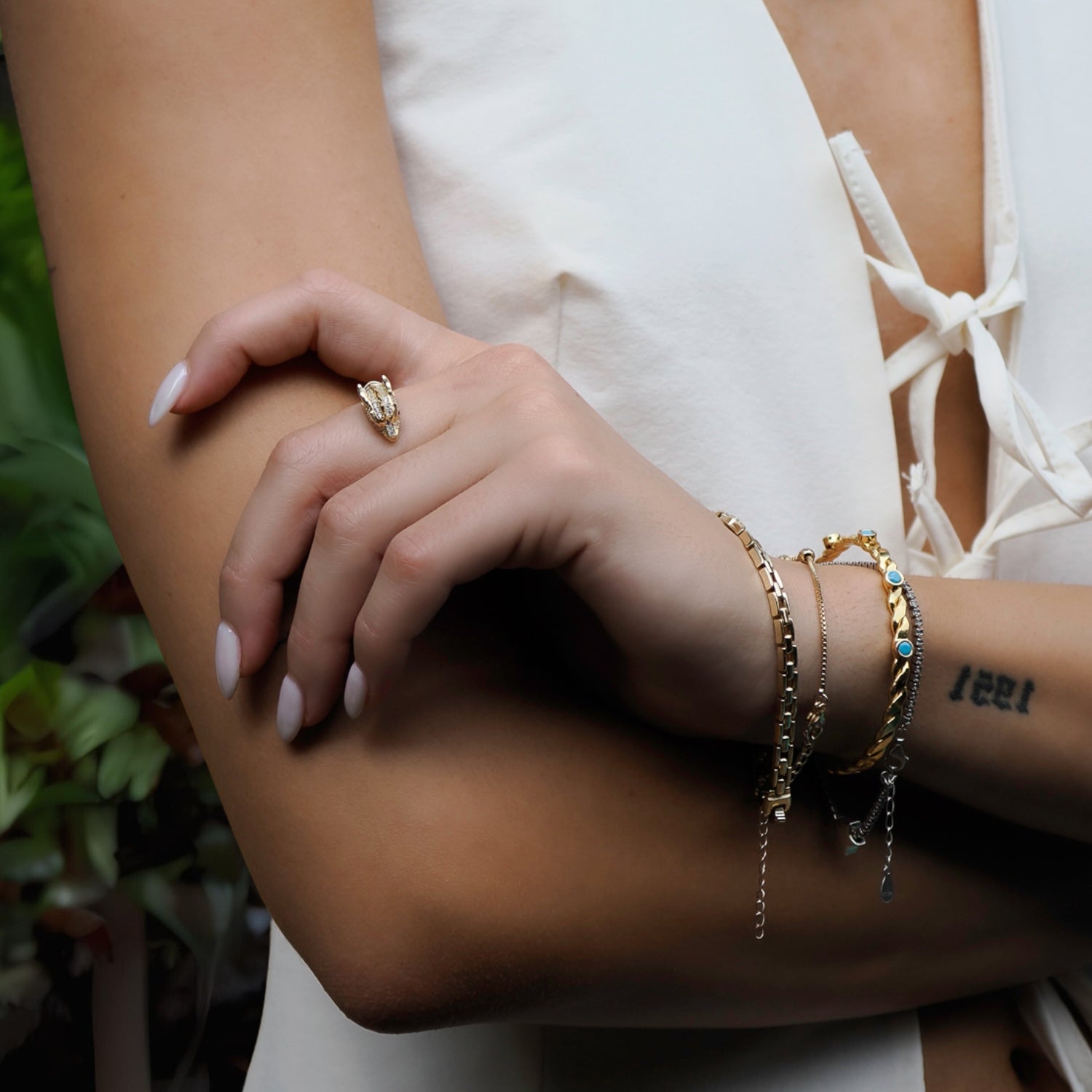 Dragon Design Ring with Ruby Eyes and CZ Diamonds, 18K Gold-Plated for Spiritual and Fashion Appeal