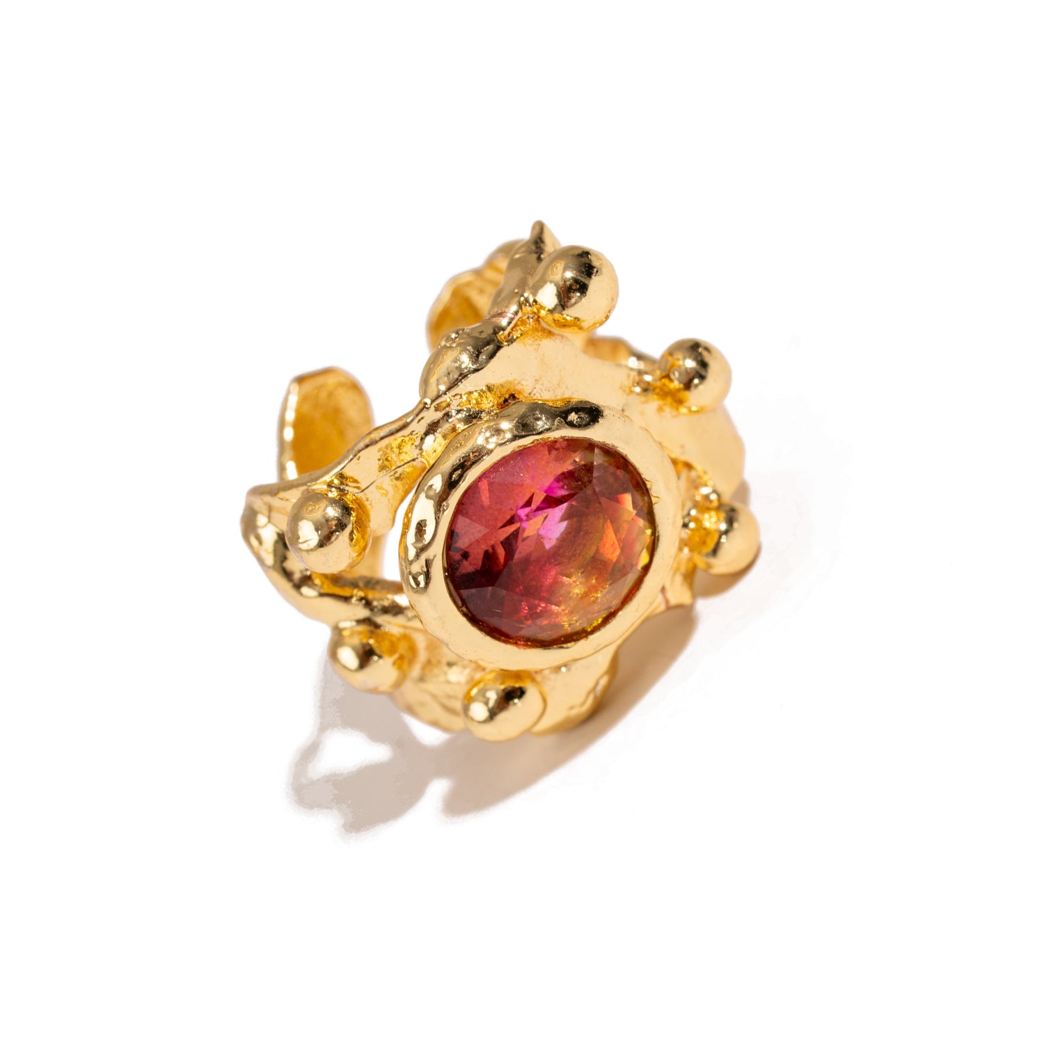 Sacred Flame Tourmaline Gold Ring