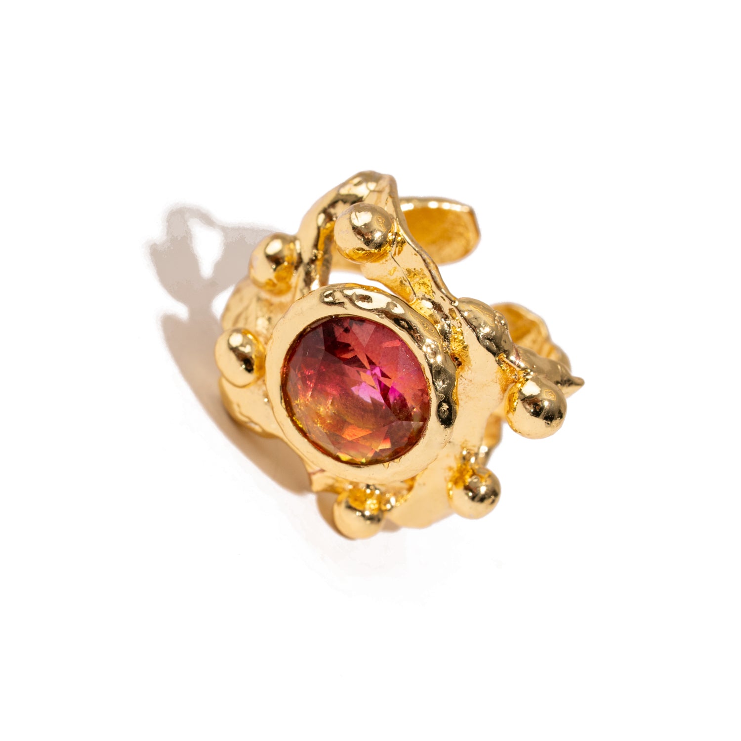 Sacred Flame Tourmaline Gold Ring