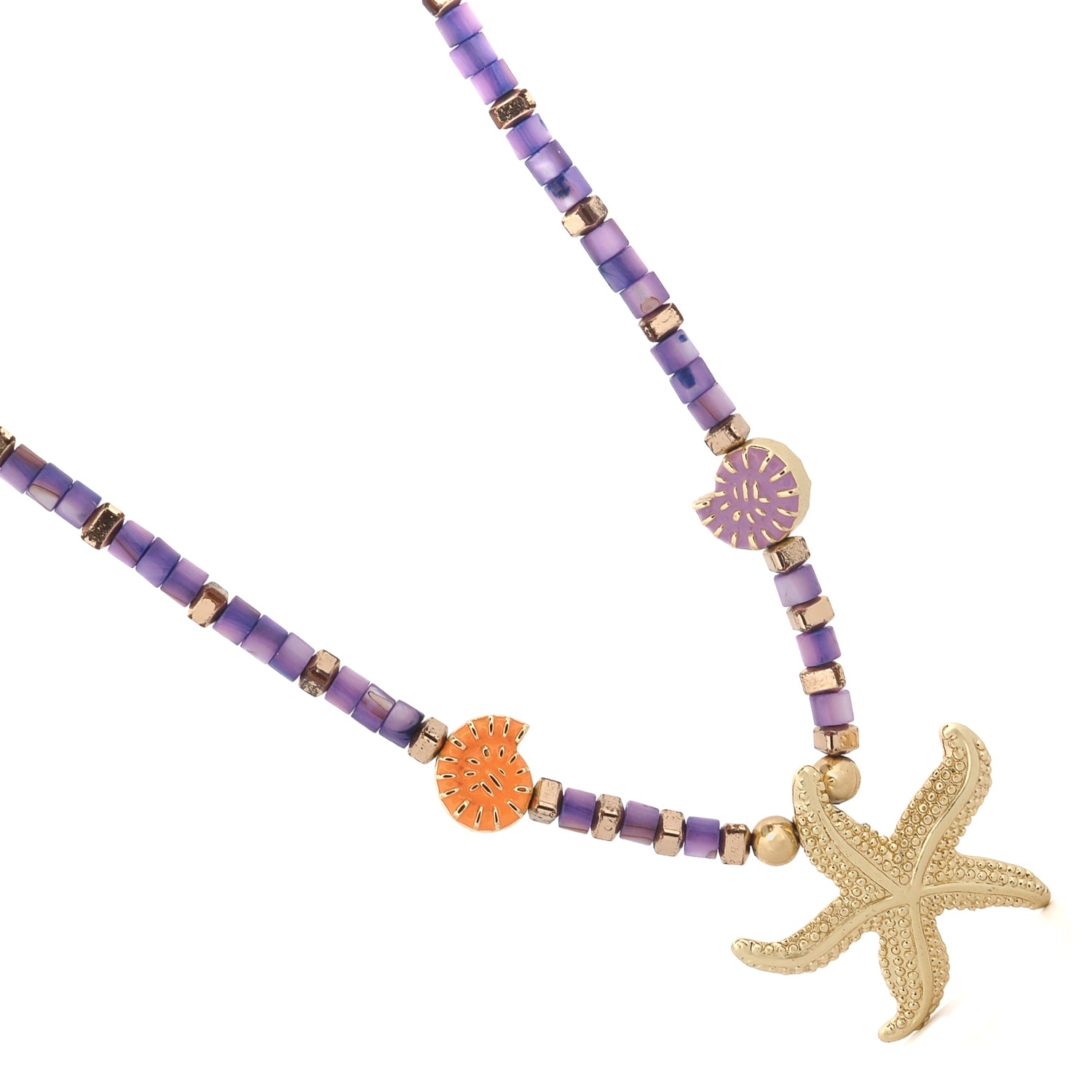 Spirit of the Ocean Gold Starfish Necklace