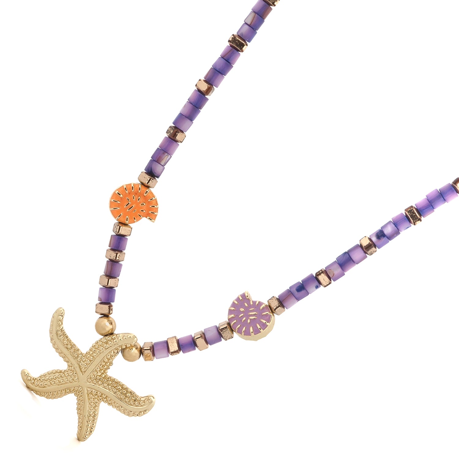 Spirit of the Ocean Gold Starfish Necklace