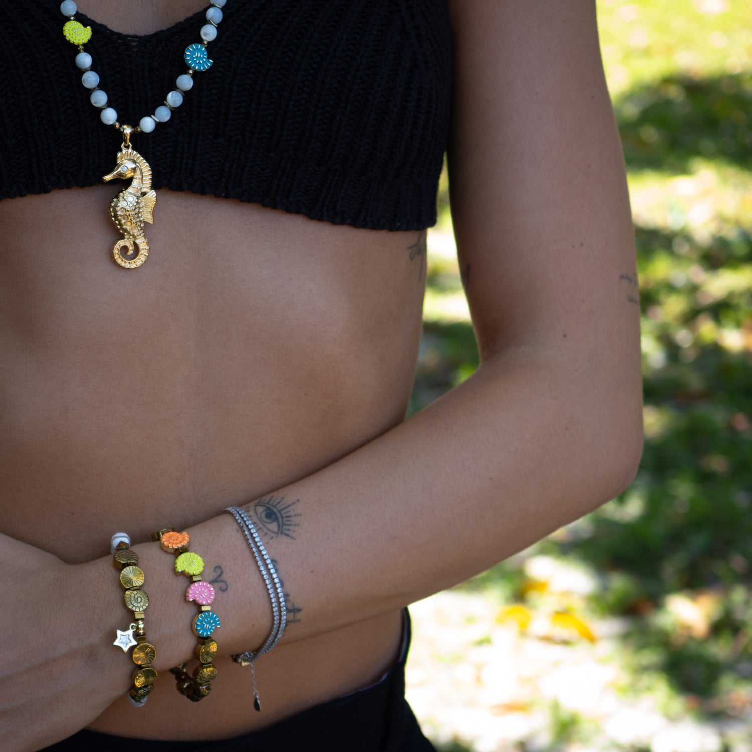 Spiritual Star Tibetan Agate & Jade Bracelet
