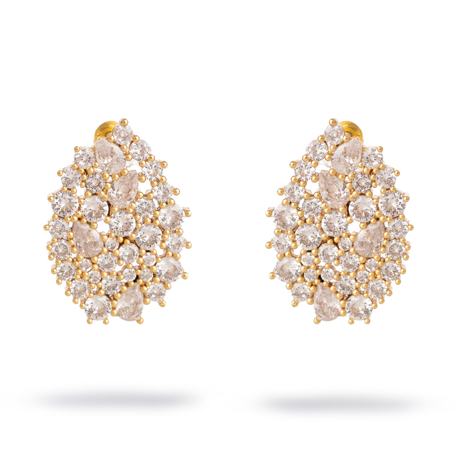 Starlight Bloom Gold Stud Earrings