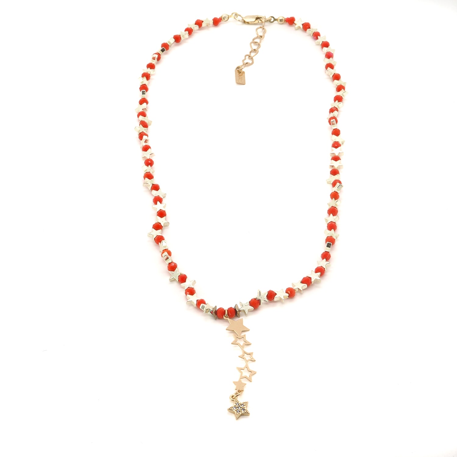 Starlight Dreams Orange Crystal Necklace