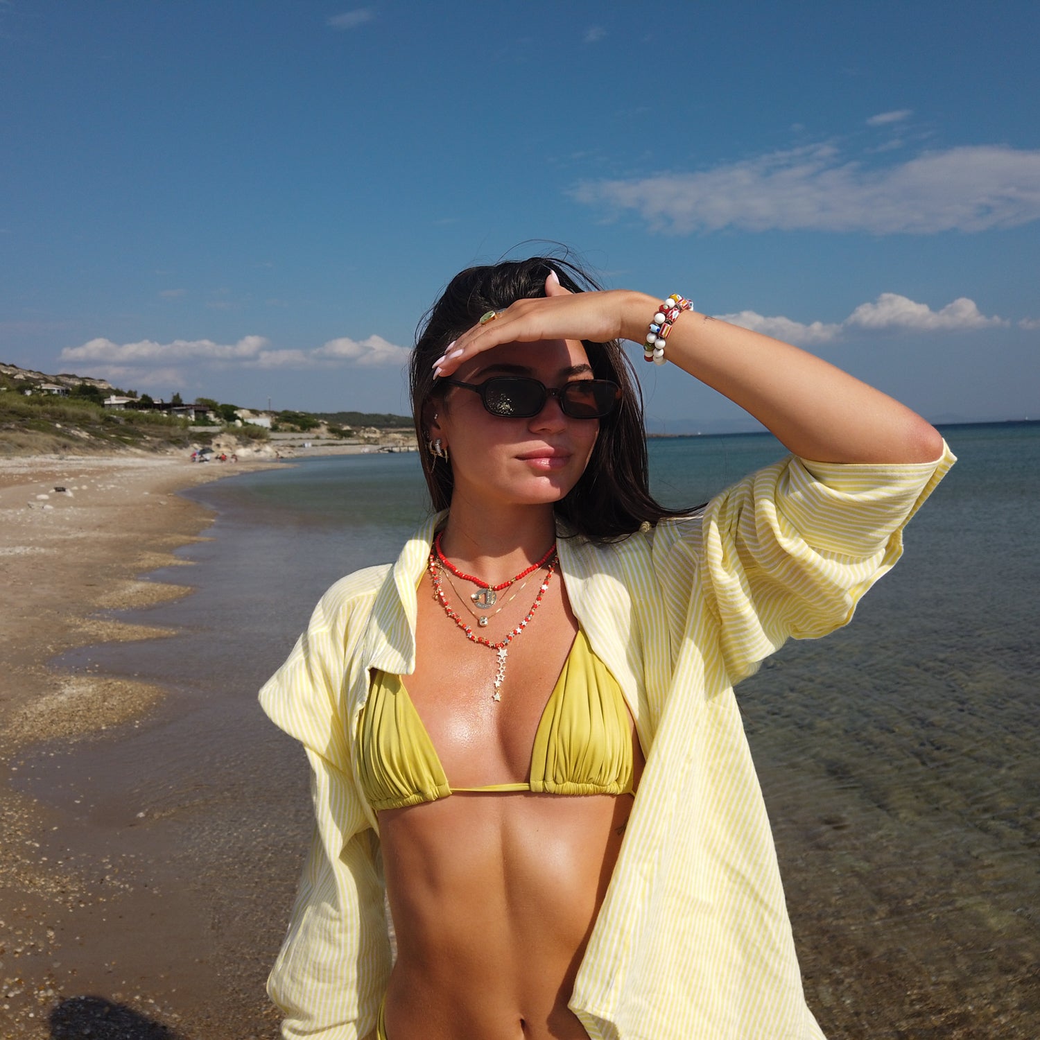 Starlight Dreams Orange Crystal Necklace