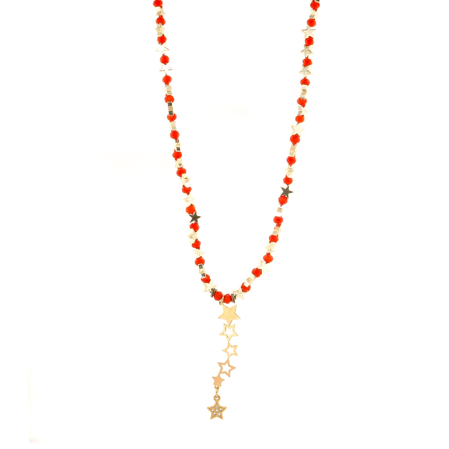 Starlight Dreams Orange Crystal Necklace