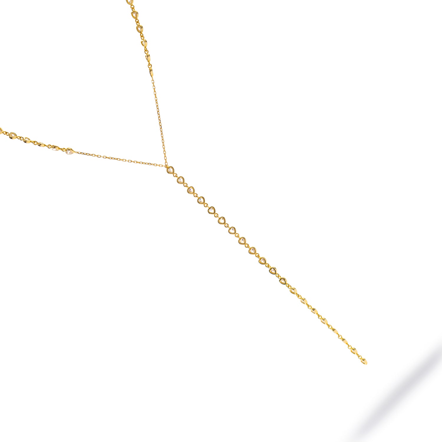 Starlight Elegance Diamond Y Gold Necklace