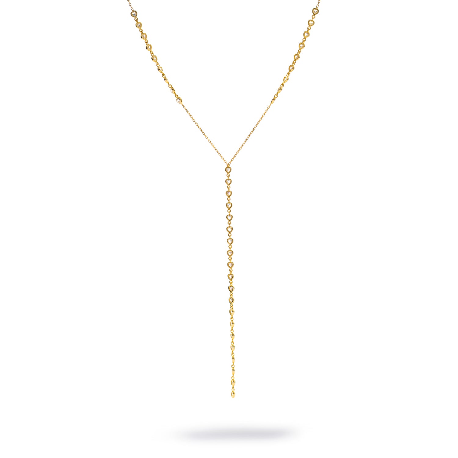 Starlight Elegance Diamond Y Gold Necklace