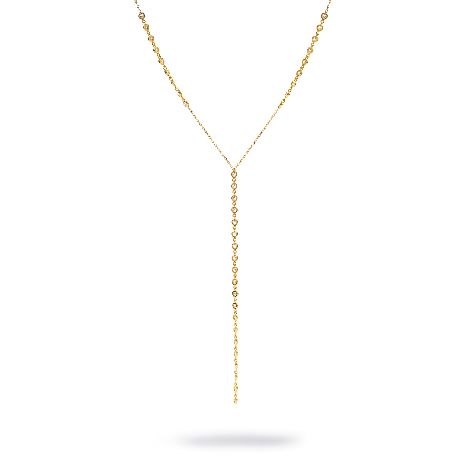 Starlight Elegance Diamond Y Gold Necklace