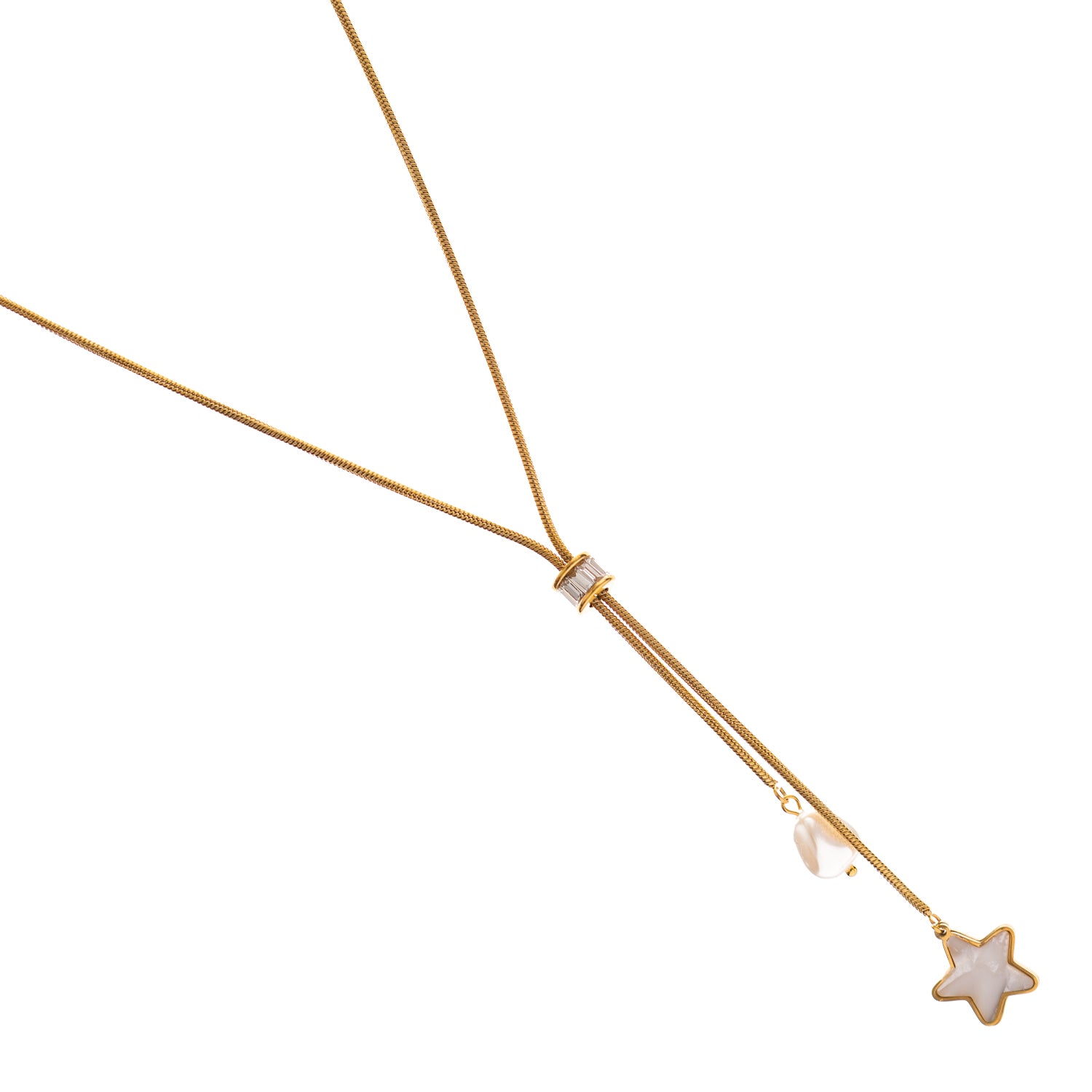 Starlight Glow Lariat Necklace