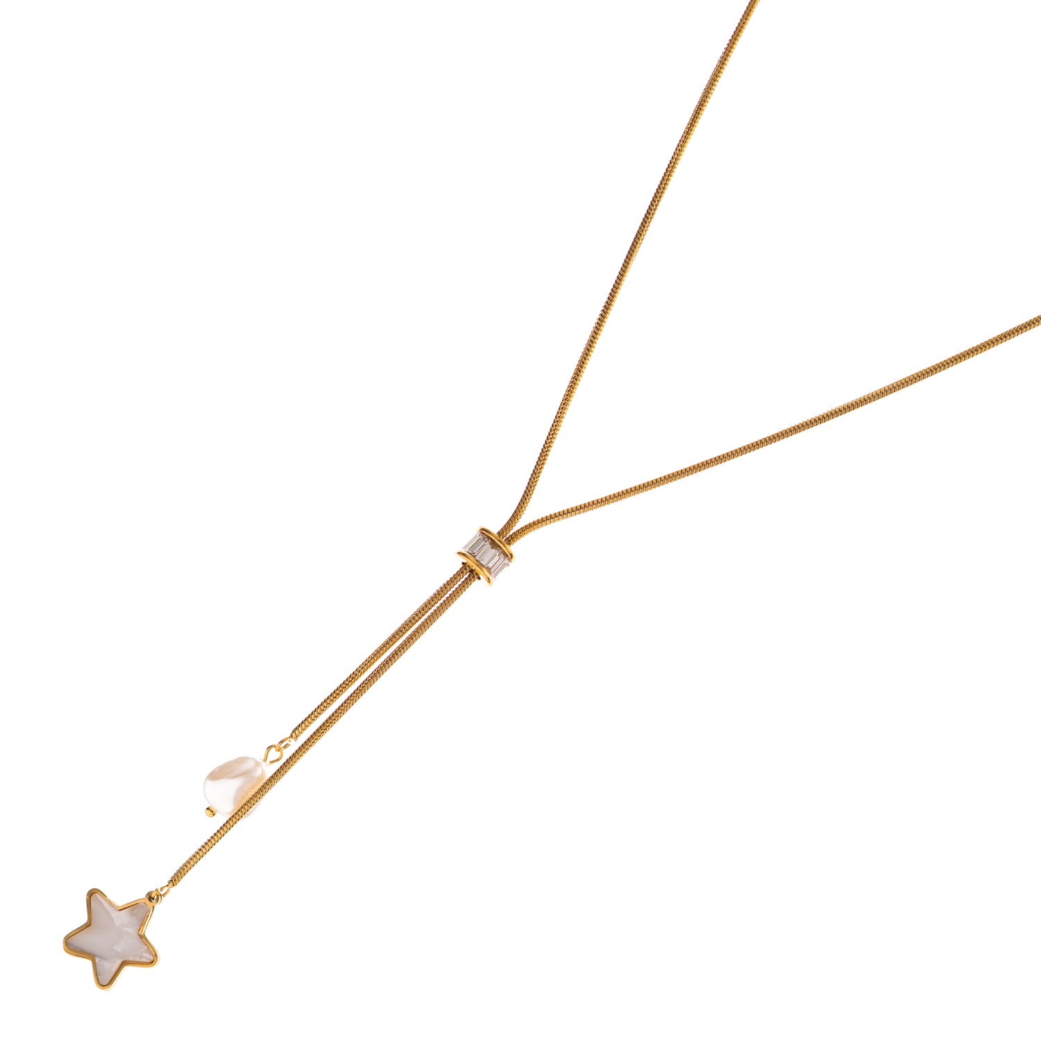 Starlight Glow Lariat Necklace
