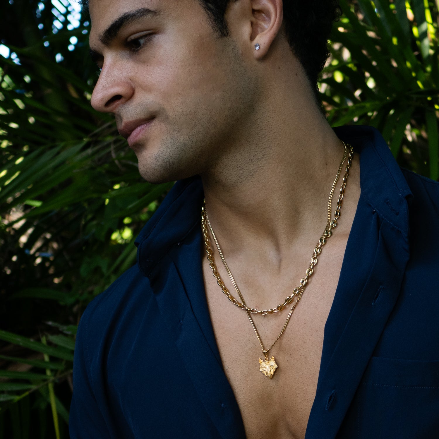 Timeless Gold Plated Steel Men’s Necklace