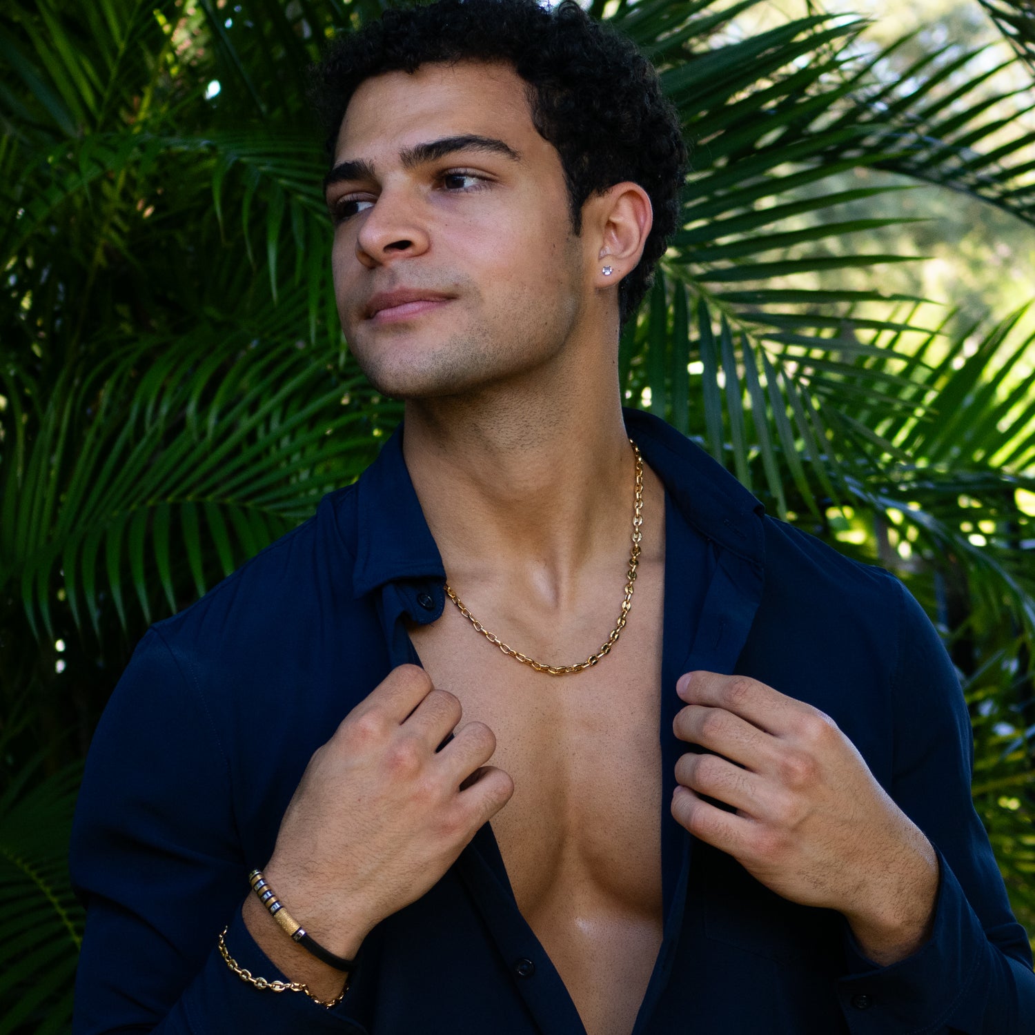 Timeless Gold Plated Steel Men’s Necklace