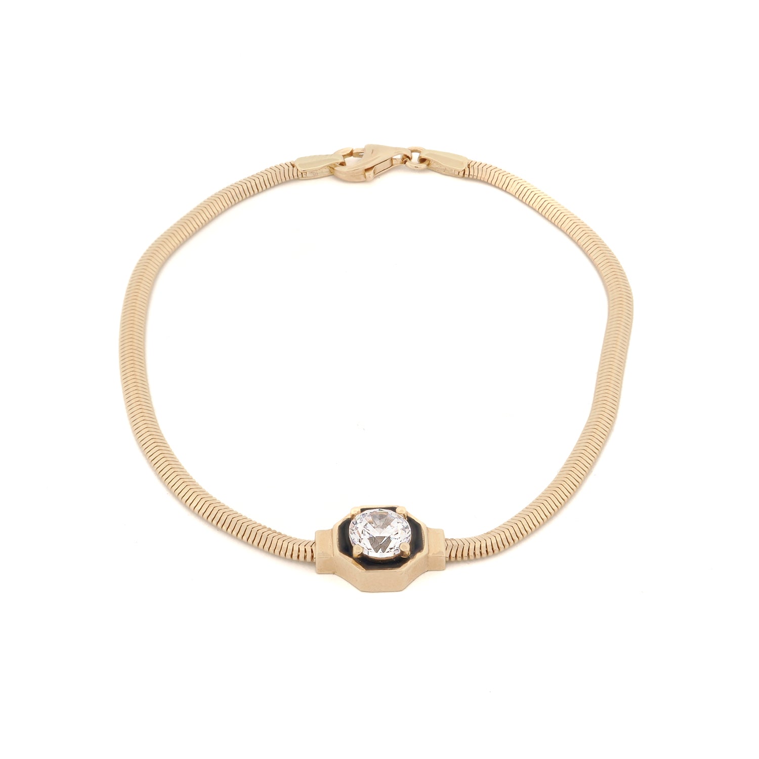 Timeless Spark Diamond Solid Gold Bracelet