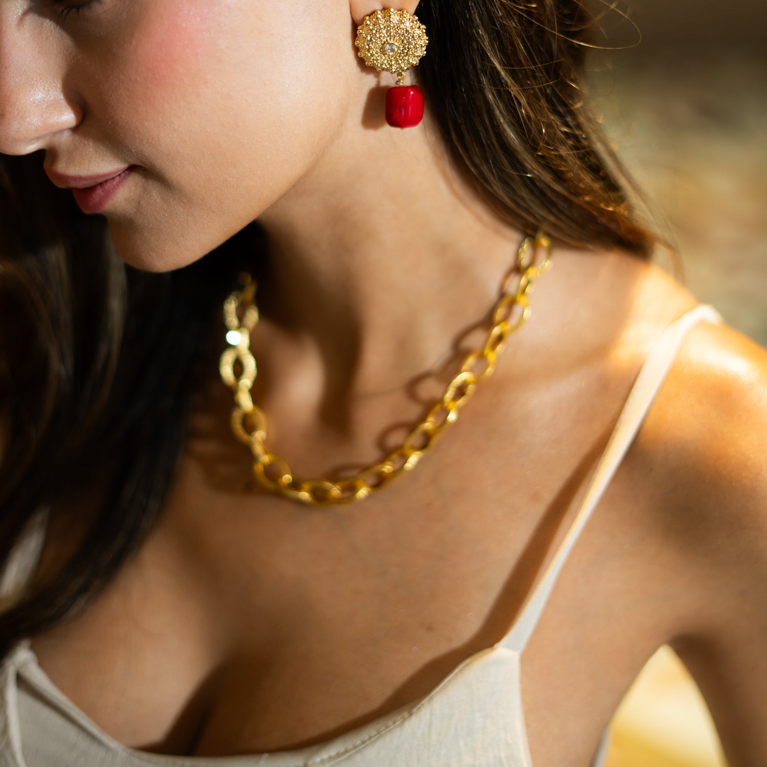 Timeless Strength Chunky Gold Choker Necklace