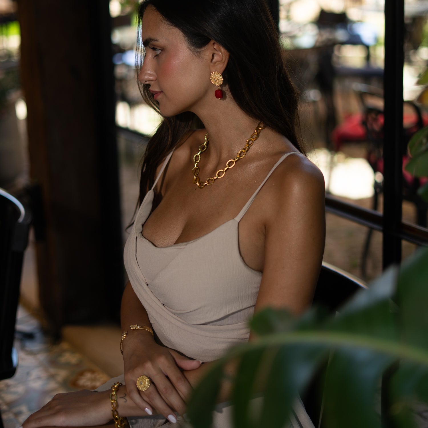 Timeless Strength Chunky Gold Choker Necklace