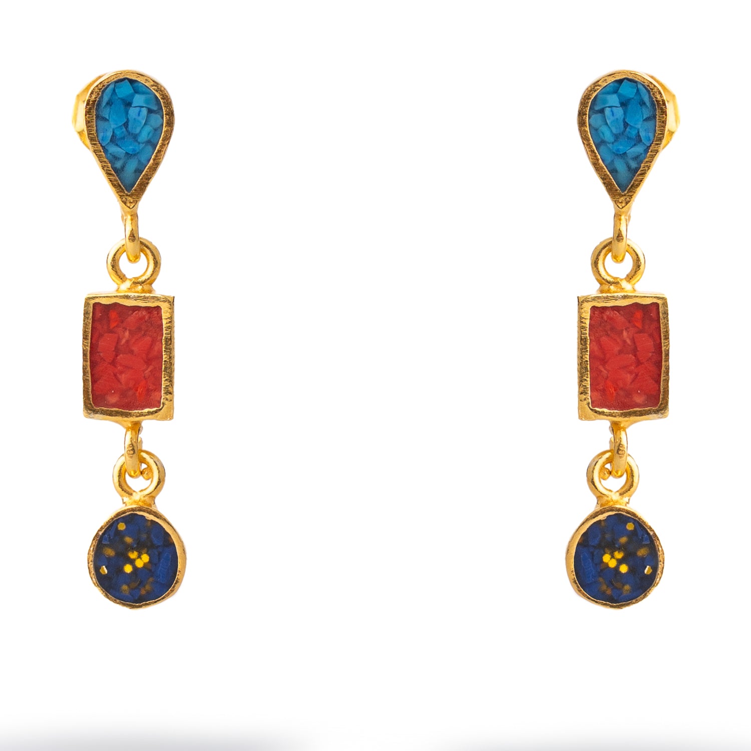 Trinity Gemstone Harmony Earrings