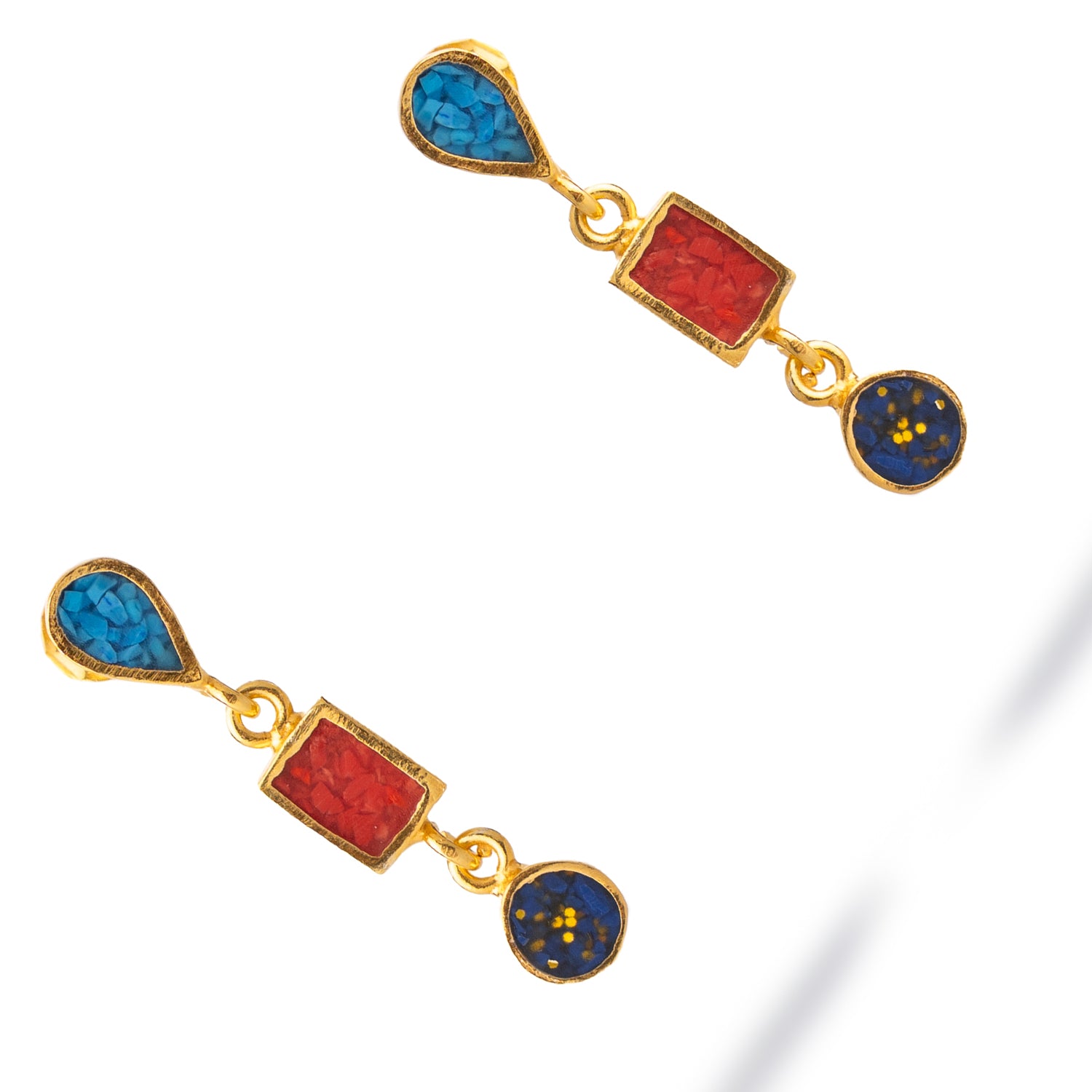Trinity Gemstone Harmony Earrings