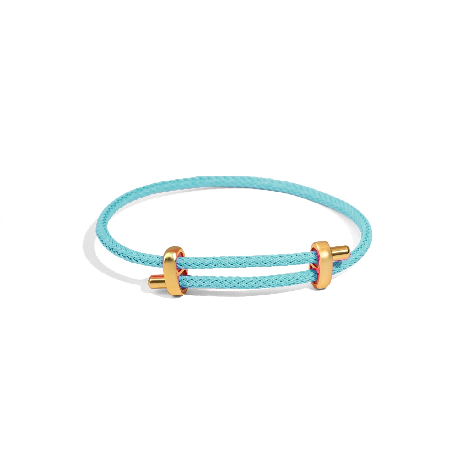 Gold-accented turquoise rope bracelet for everyday wear