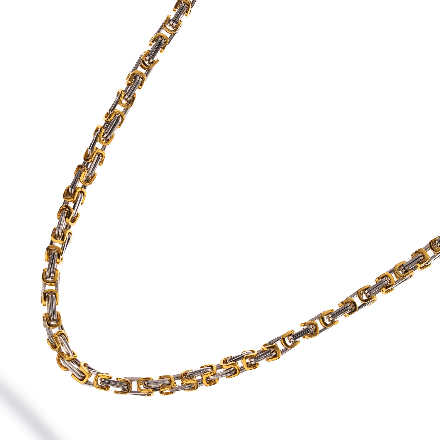 Two Color Design Bold Chain Men's Necklace