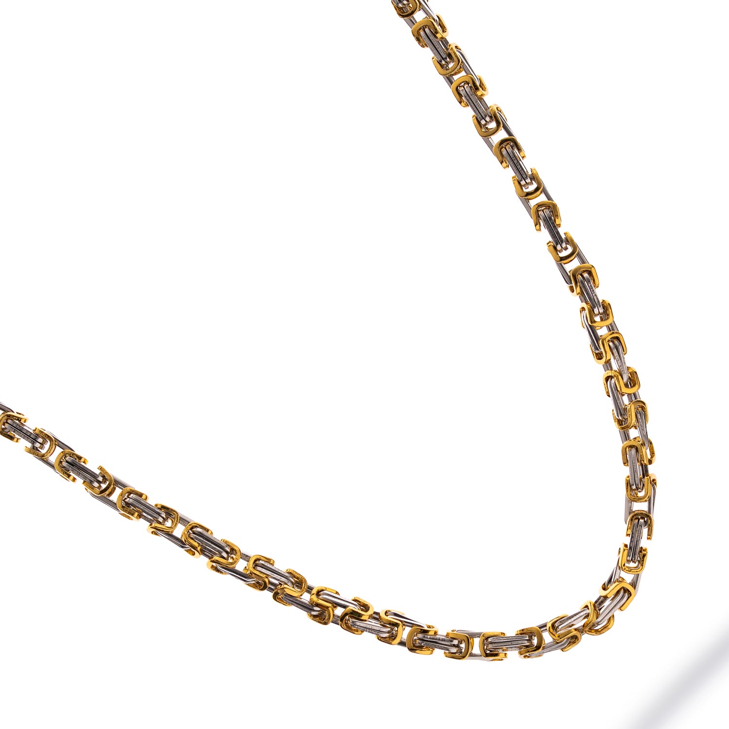 Two Color Design Bold Chain Men's Necklace