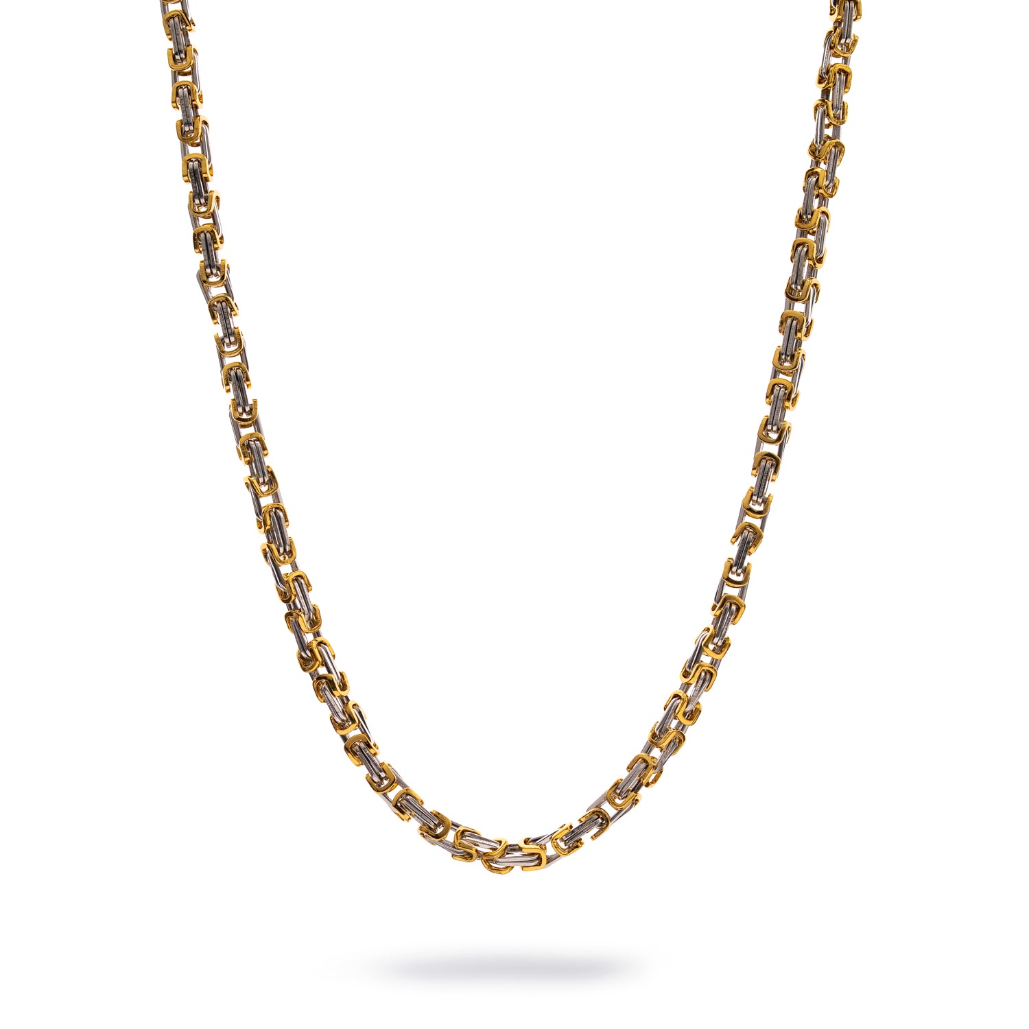 Two Color Design Bold Chain Men's Necklace