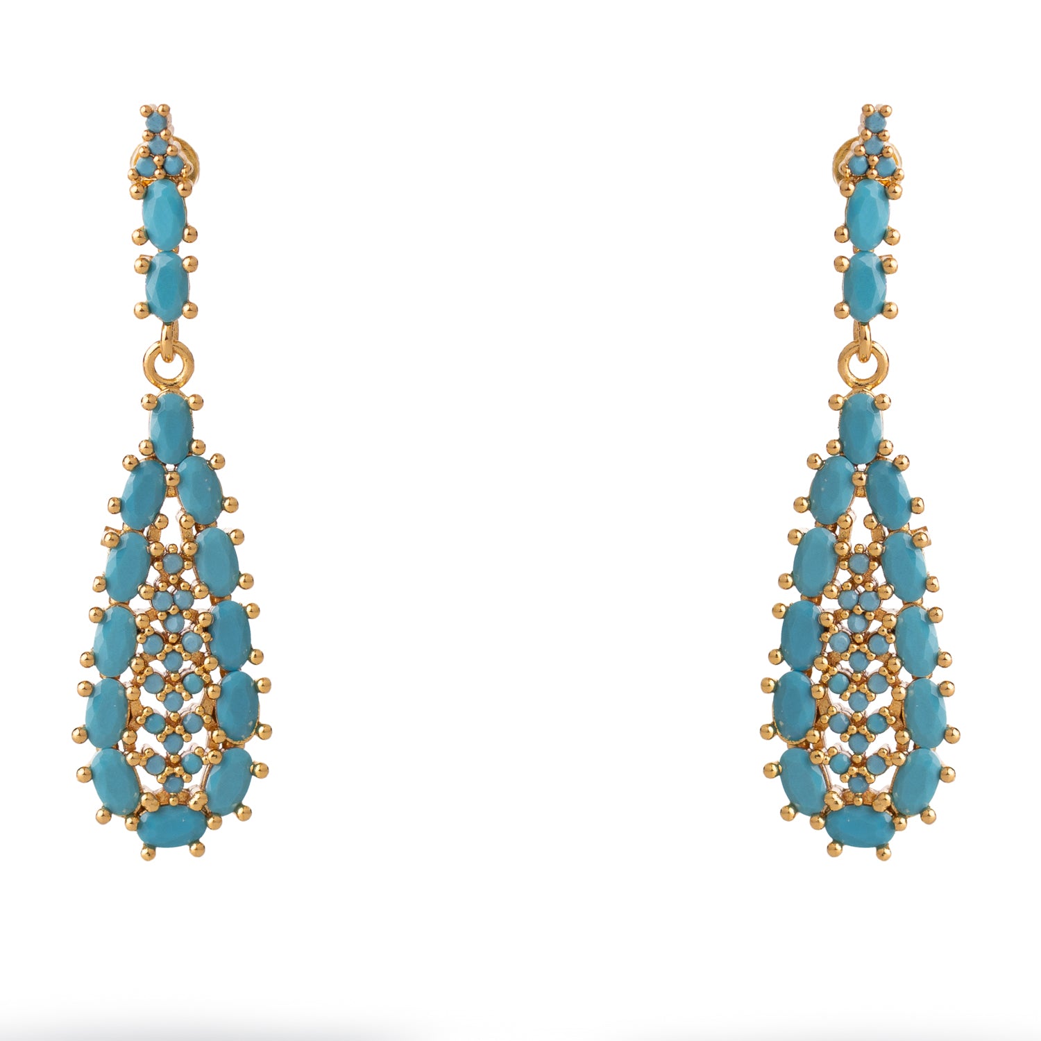 Vintage Turquoise Teardrop Earrings