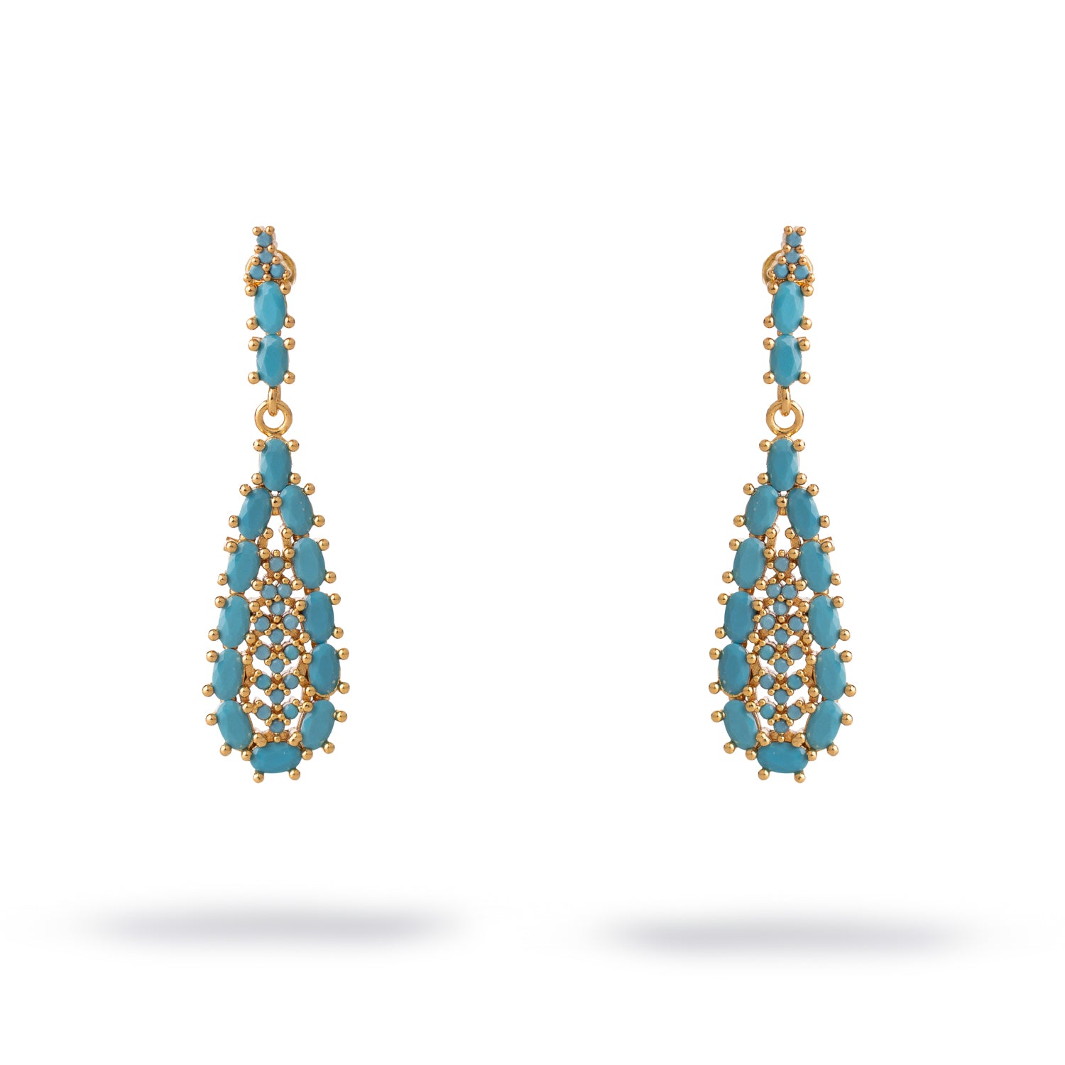 Vintage Turquoise Teardrop Earrings