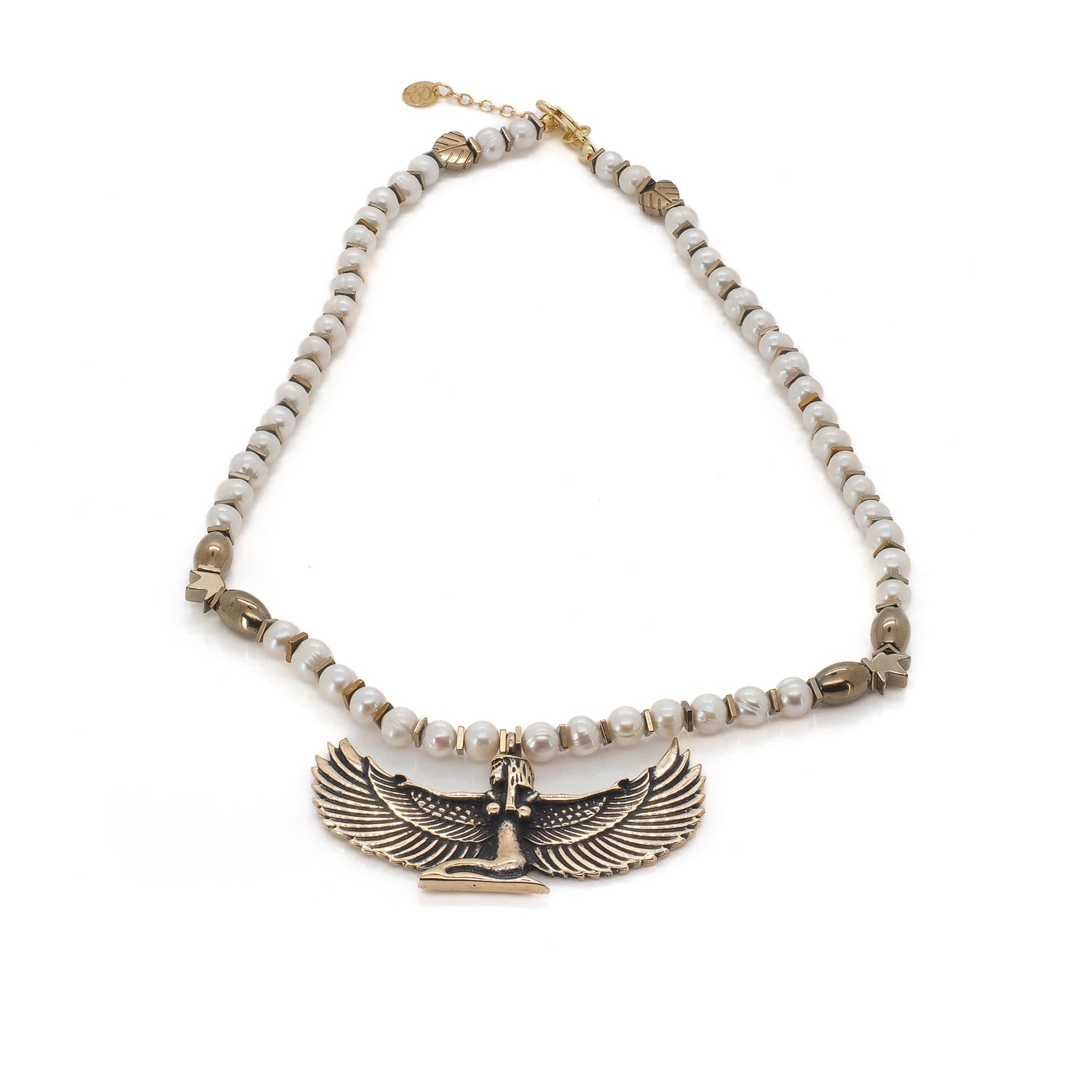 White Isis Goddess Necklace