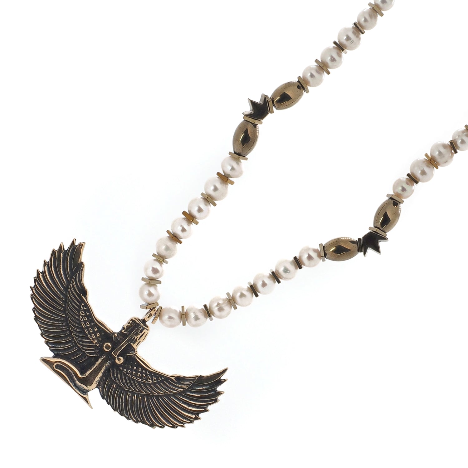 White Isis Goddess Necklace