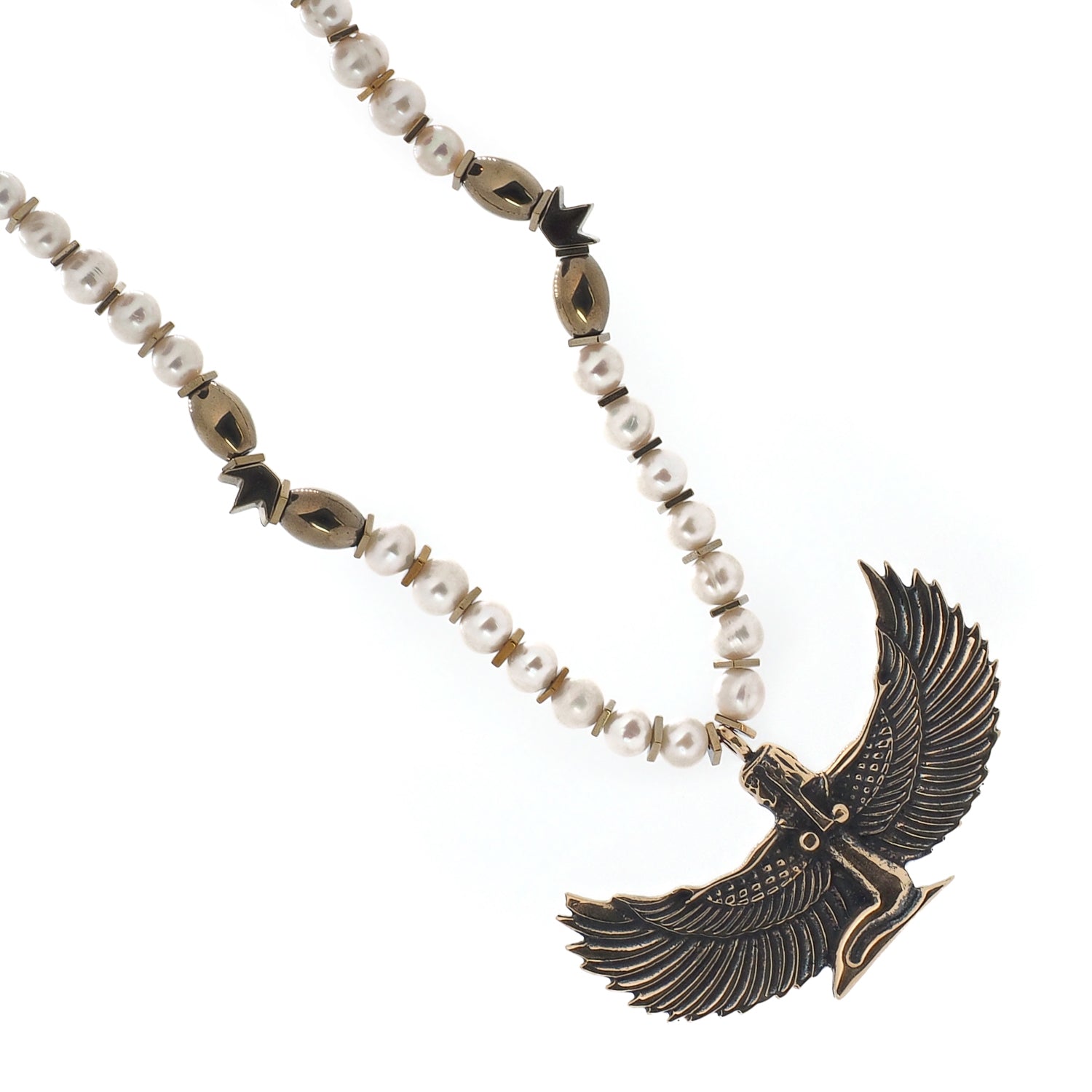 White Isis Goddess Necklace