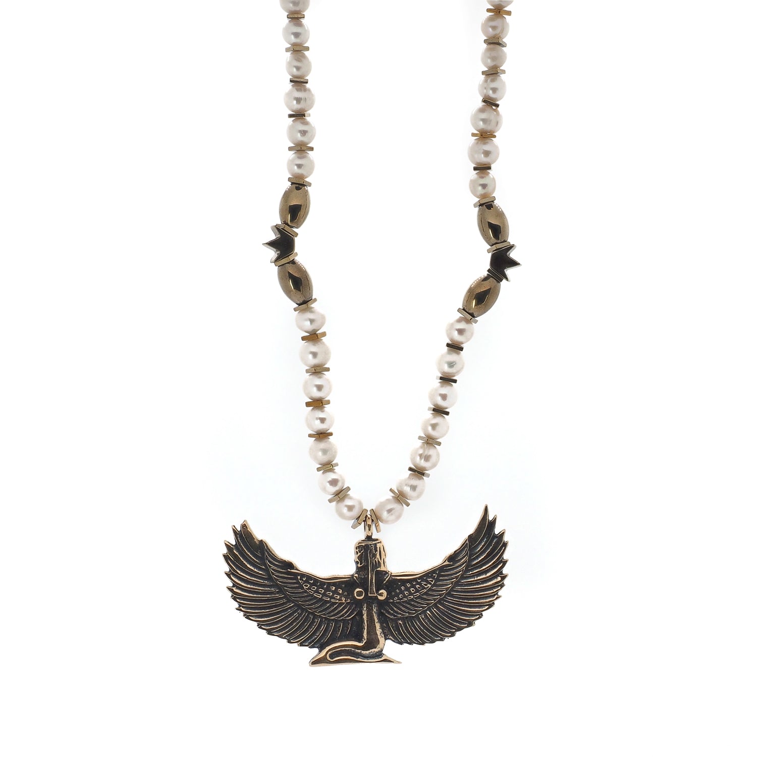 White Isis Goddess Necklace