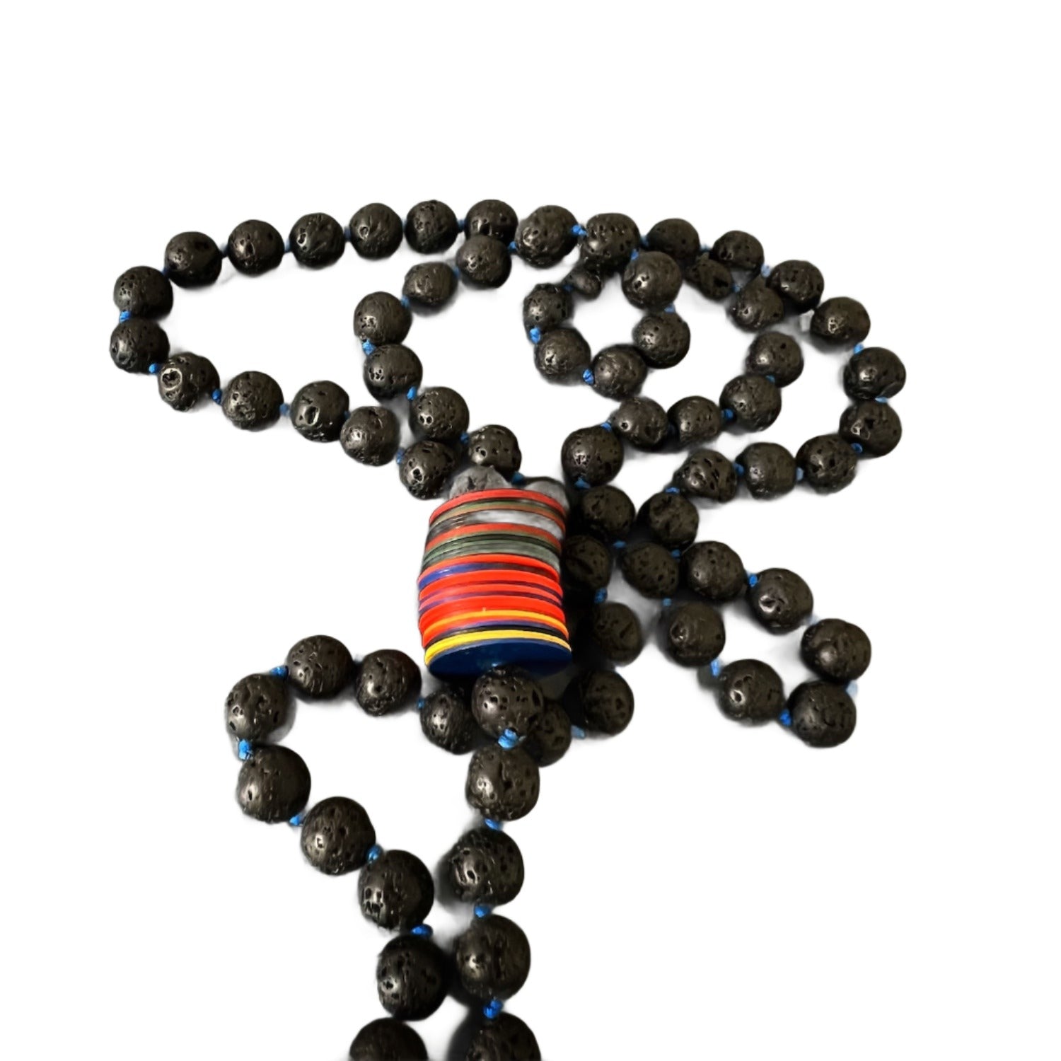 Boho Chic Necklace with Colorful Beads and Statement Pendant