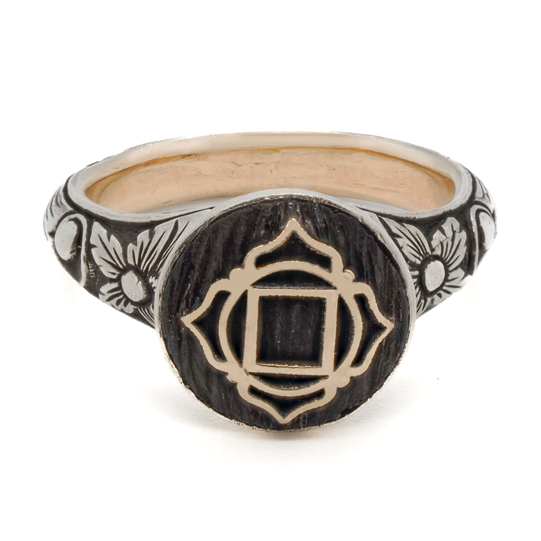 Experience the beauty of recycled gold and natural gemstones with the Chakra Ring.