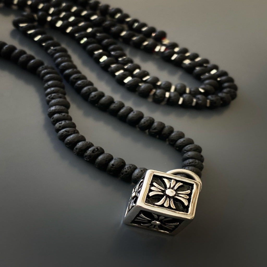 Dissipate Anger - Handcrafted Men's Necklace with Dice Pendant.