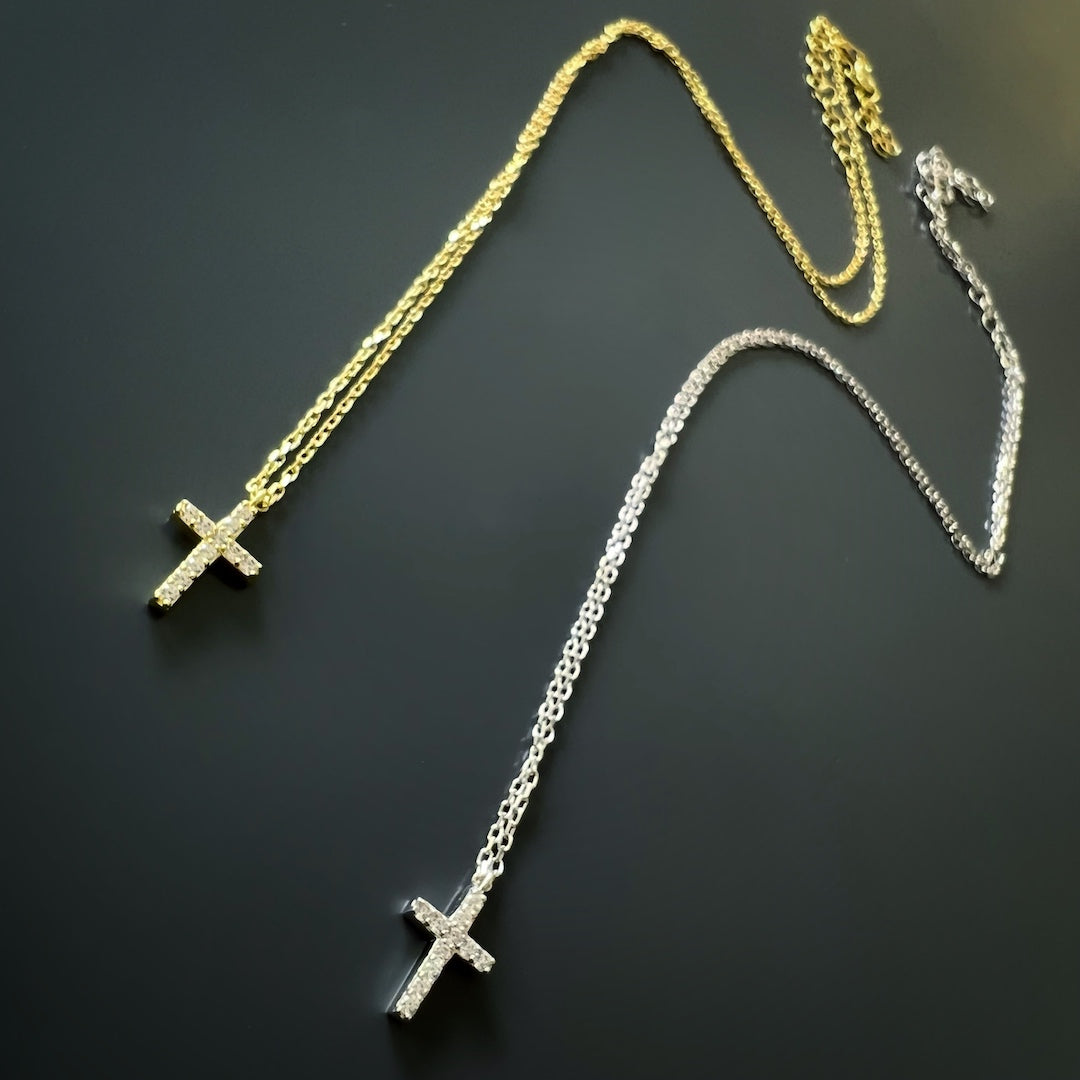 The Dainty Diamond Cross Necklace is the perfect combination of simplicity and elegance