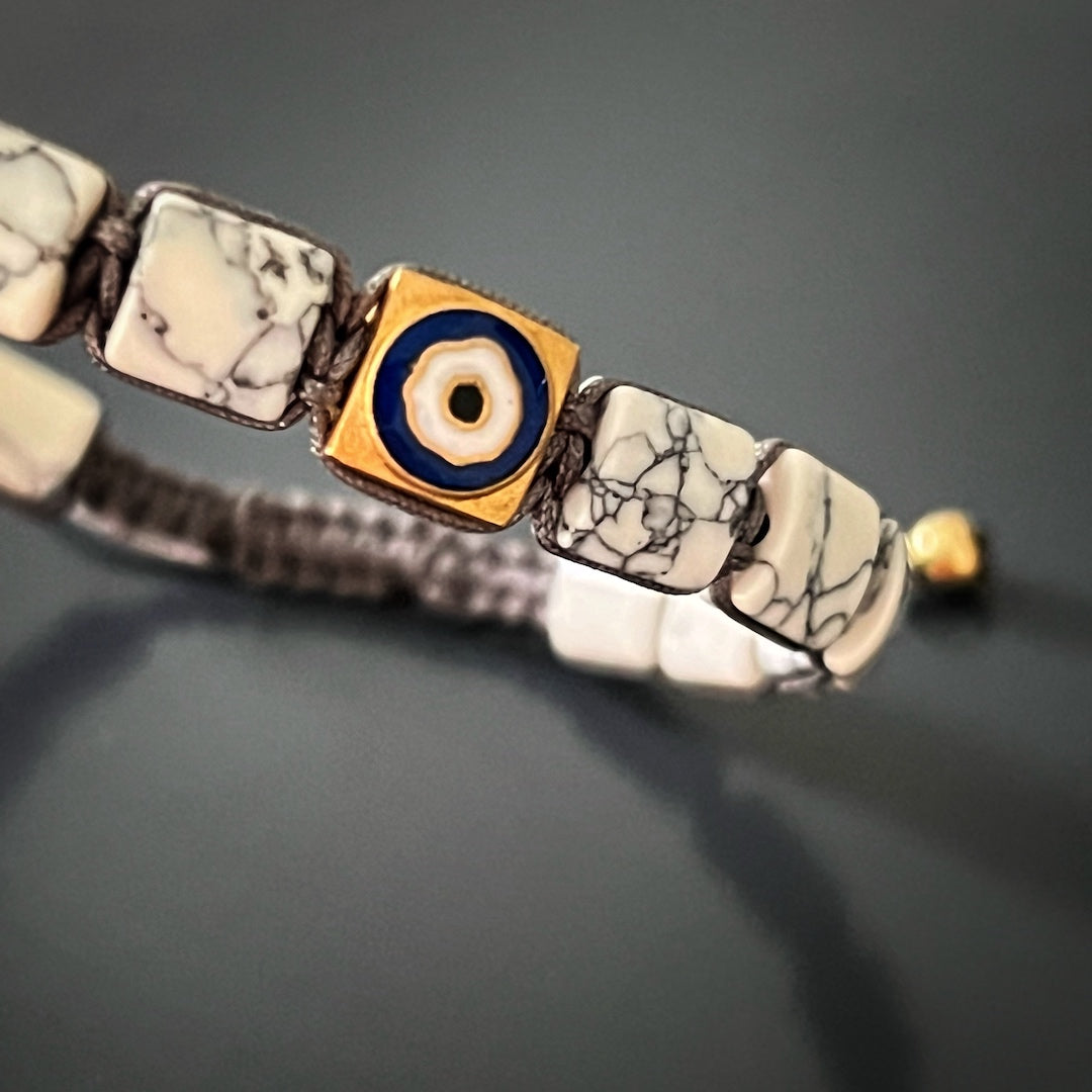 Sliding Closure Adjustable Size - Woven Fortune Evil Eye Bracelet, perfect fit for any wrist.