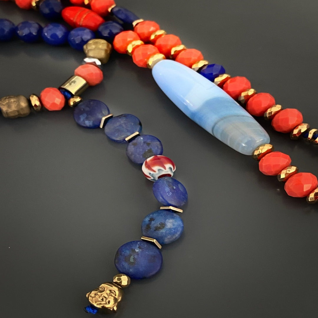 Lotus Flower Mandala Necklace - EBRU JEWELRY