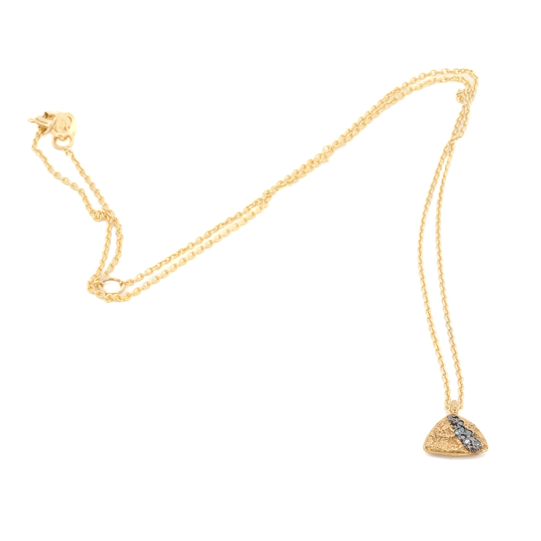 Timeless Fine Jewelry - Nature Triangle Gold Diamond Necklace for an exquisite look.